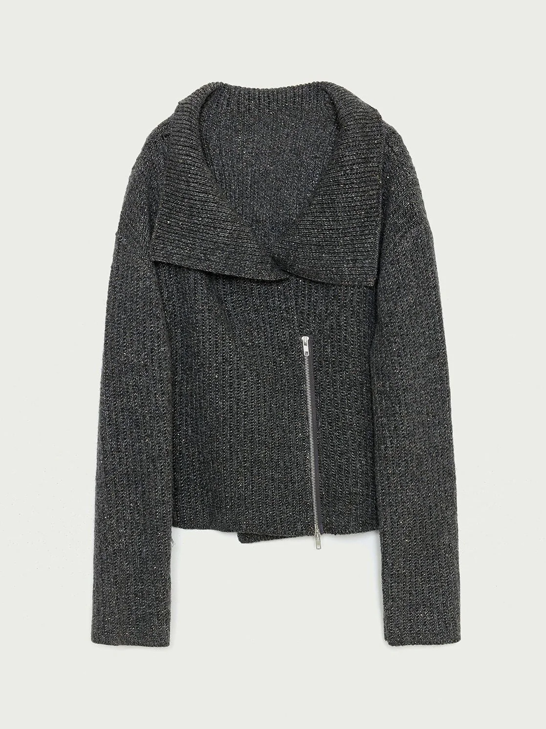Shawl Collar Zip Cardigan - Image 7