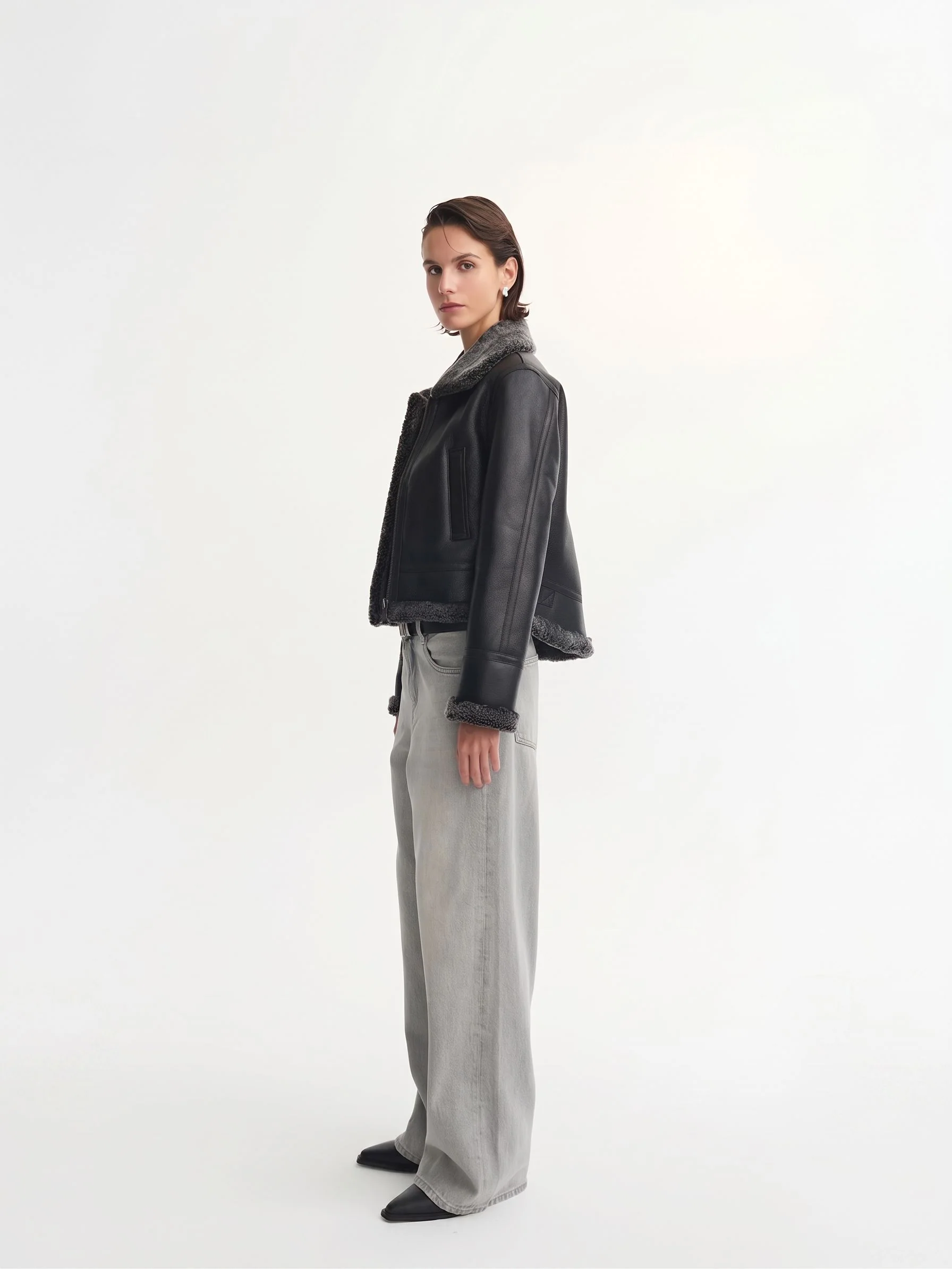 Shearling Aviator Jacket - Image 3