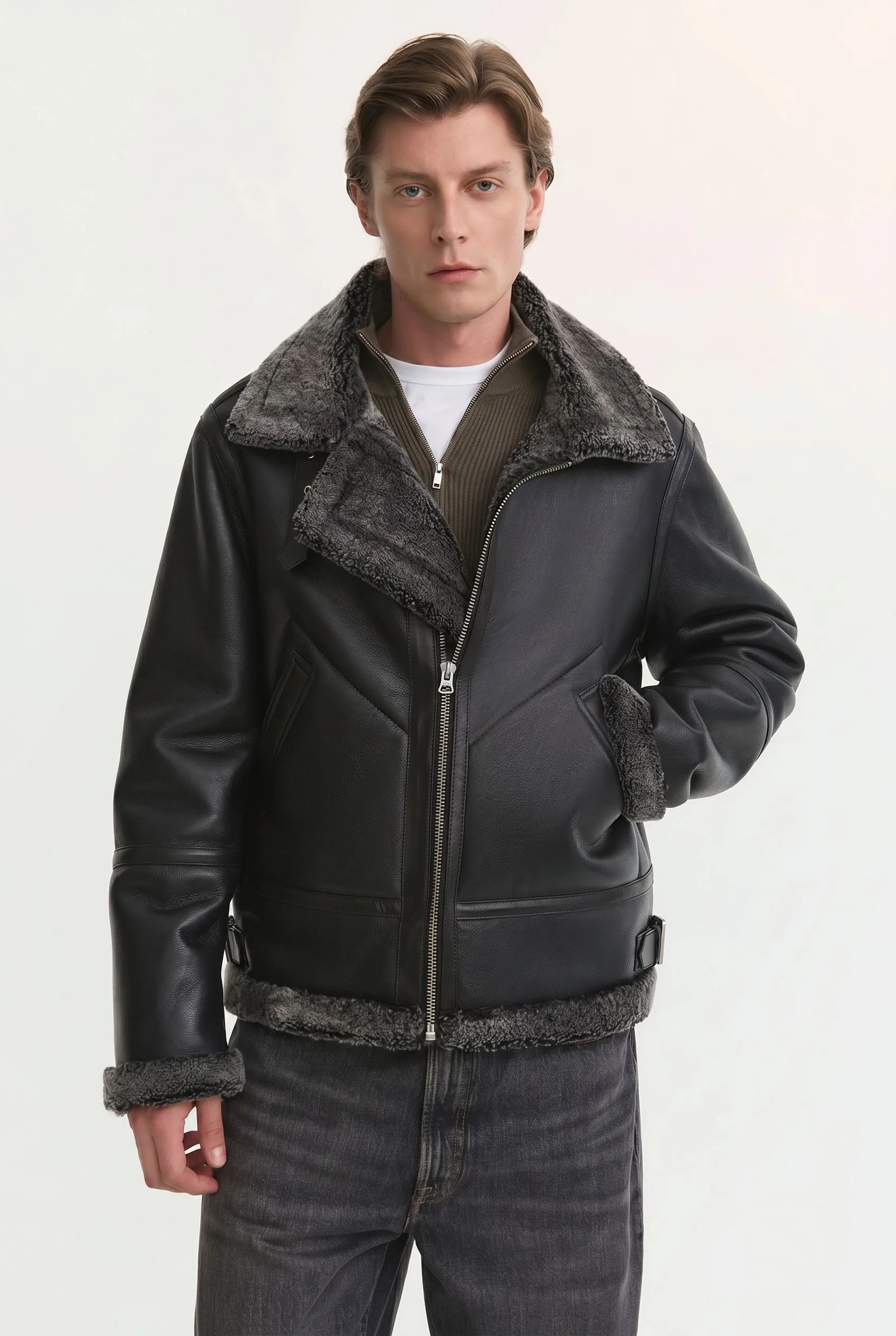 Shearling Aviator Jacket - Image 2