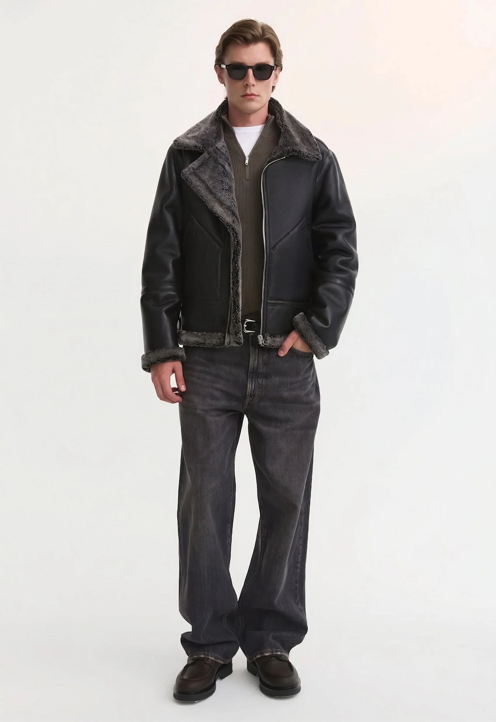 Shearling Aviator Jacket - Image 3