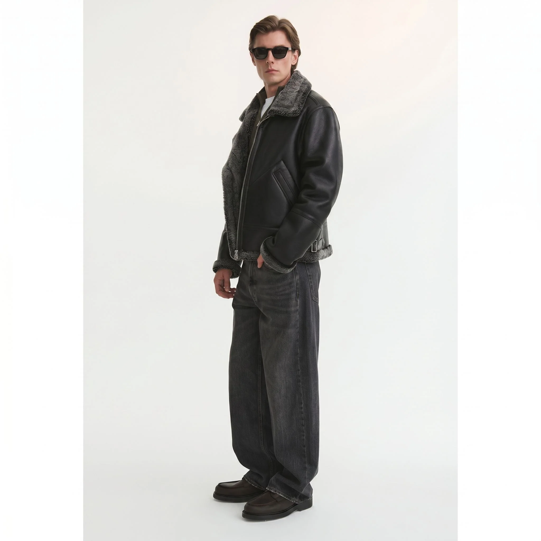 Shearling Aviator Jacket - Image 4