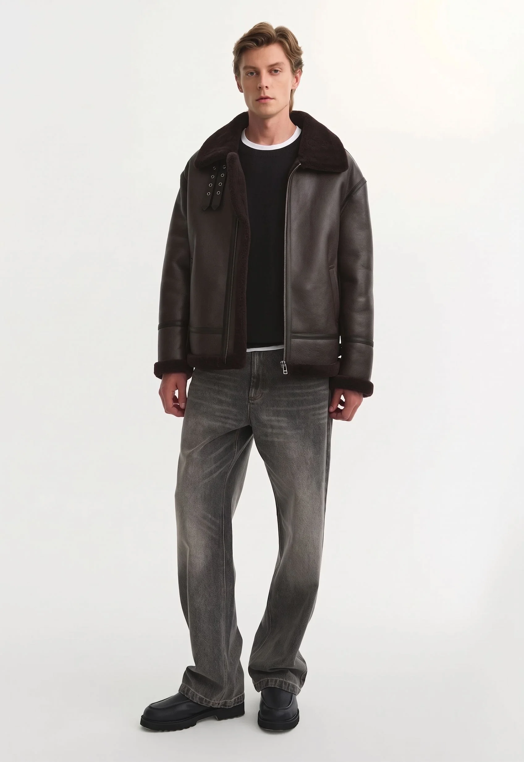 Shearling Aviator Jacket - Image 3