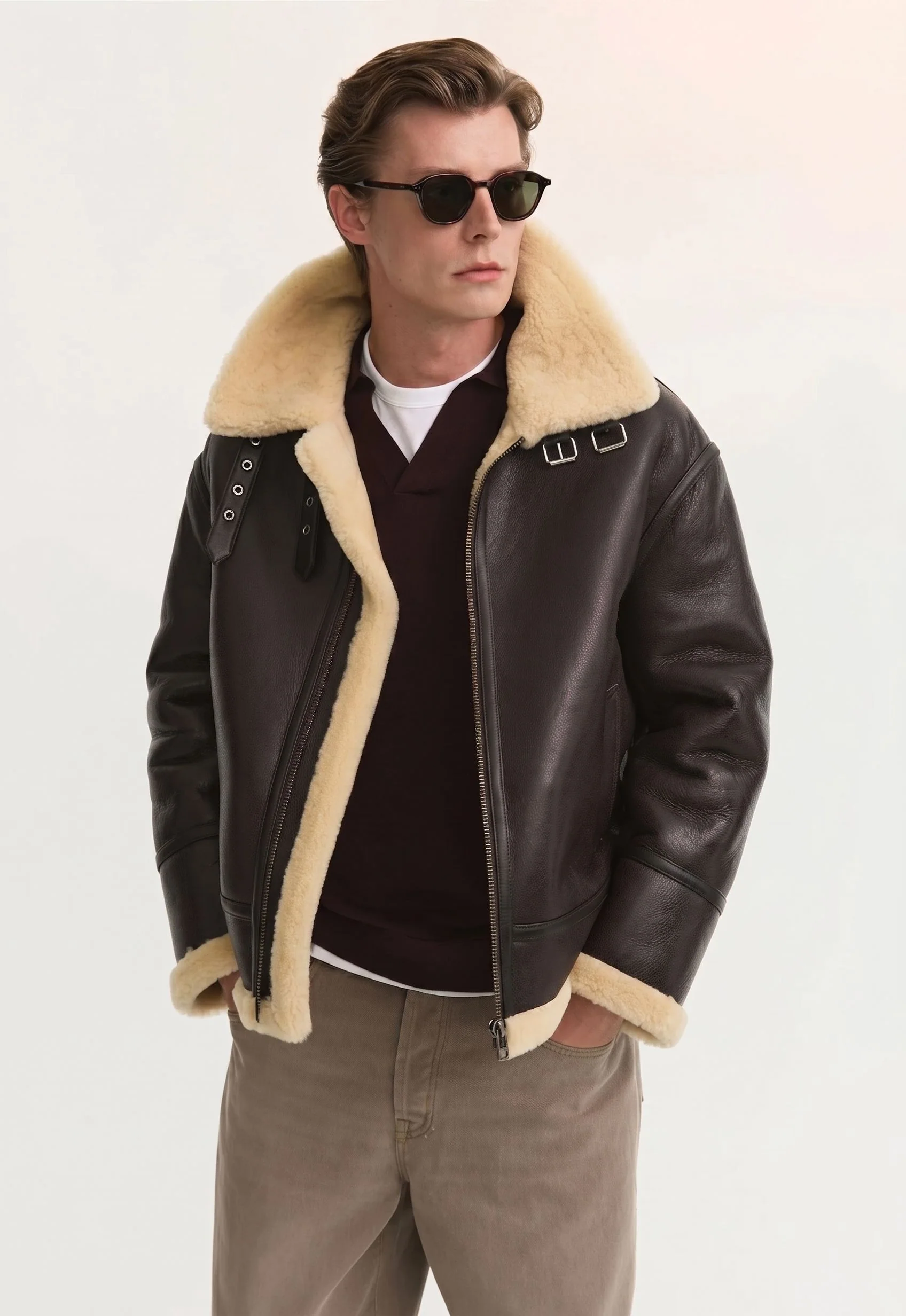 Shearling Aviator Jacket - Image 2
