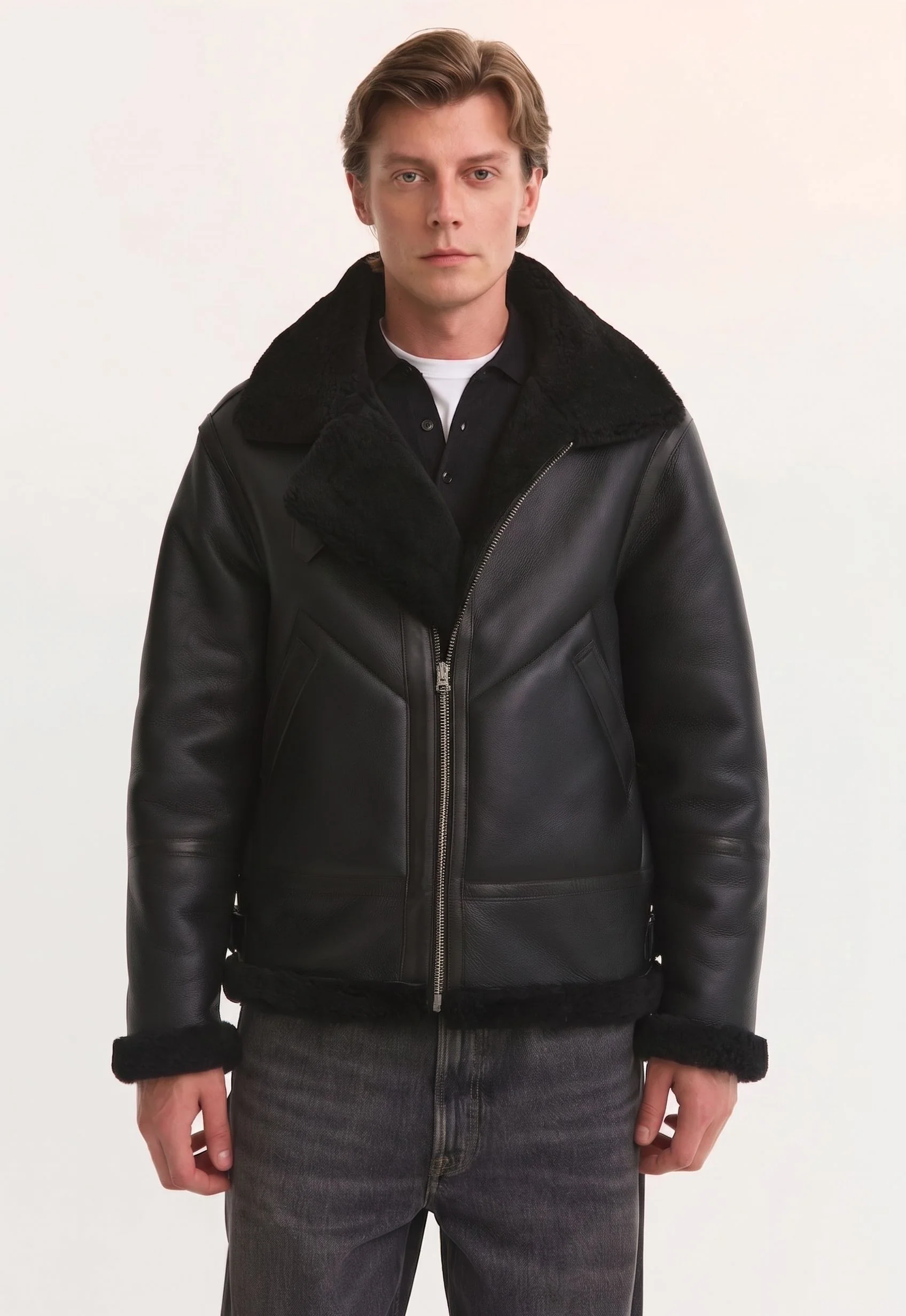 Shearling Aviator Jacket - Image 2