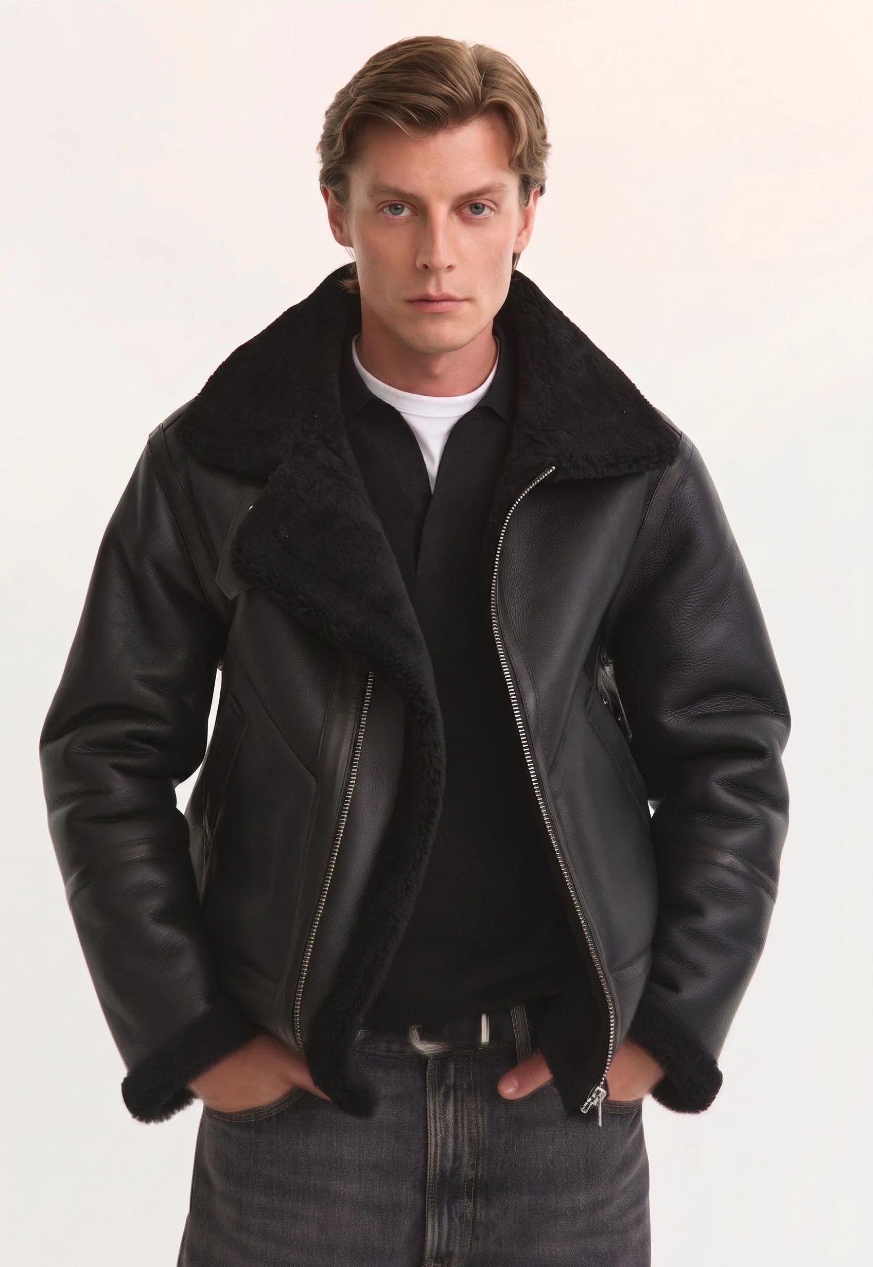 Shearling Aviator Jacket - Image 3