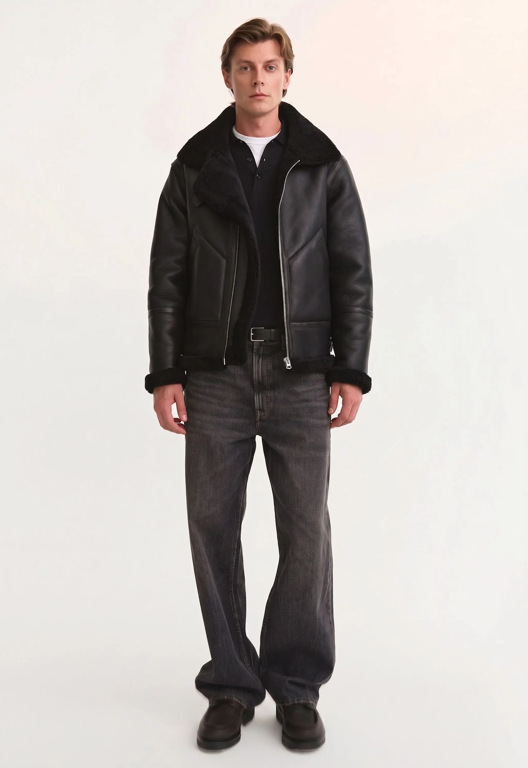 Shearling Aviator Jacket - Image 4