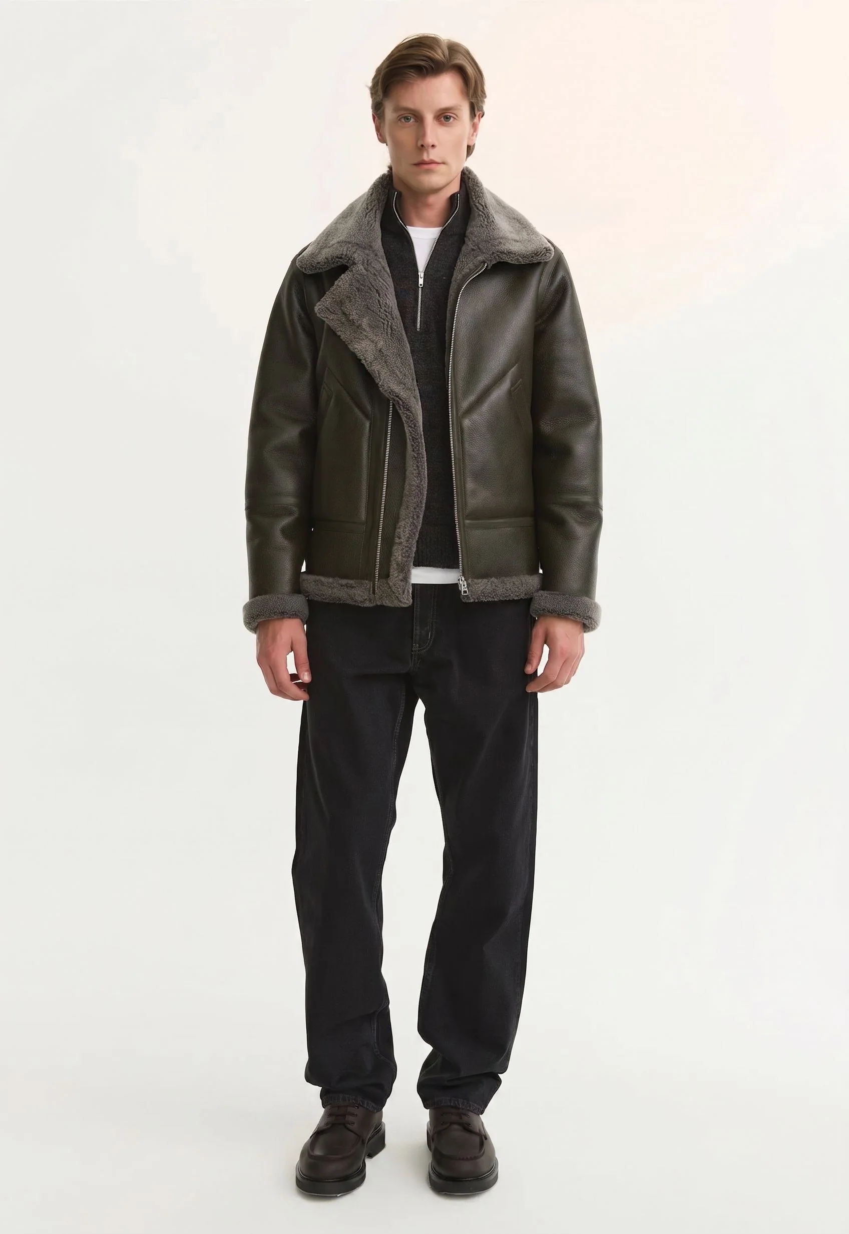 Shearling Aviator Jacket - Image 3