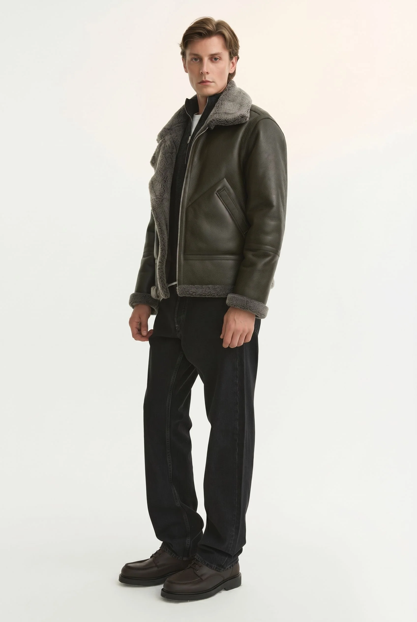 Shearling Aviator Jacket - Image 4