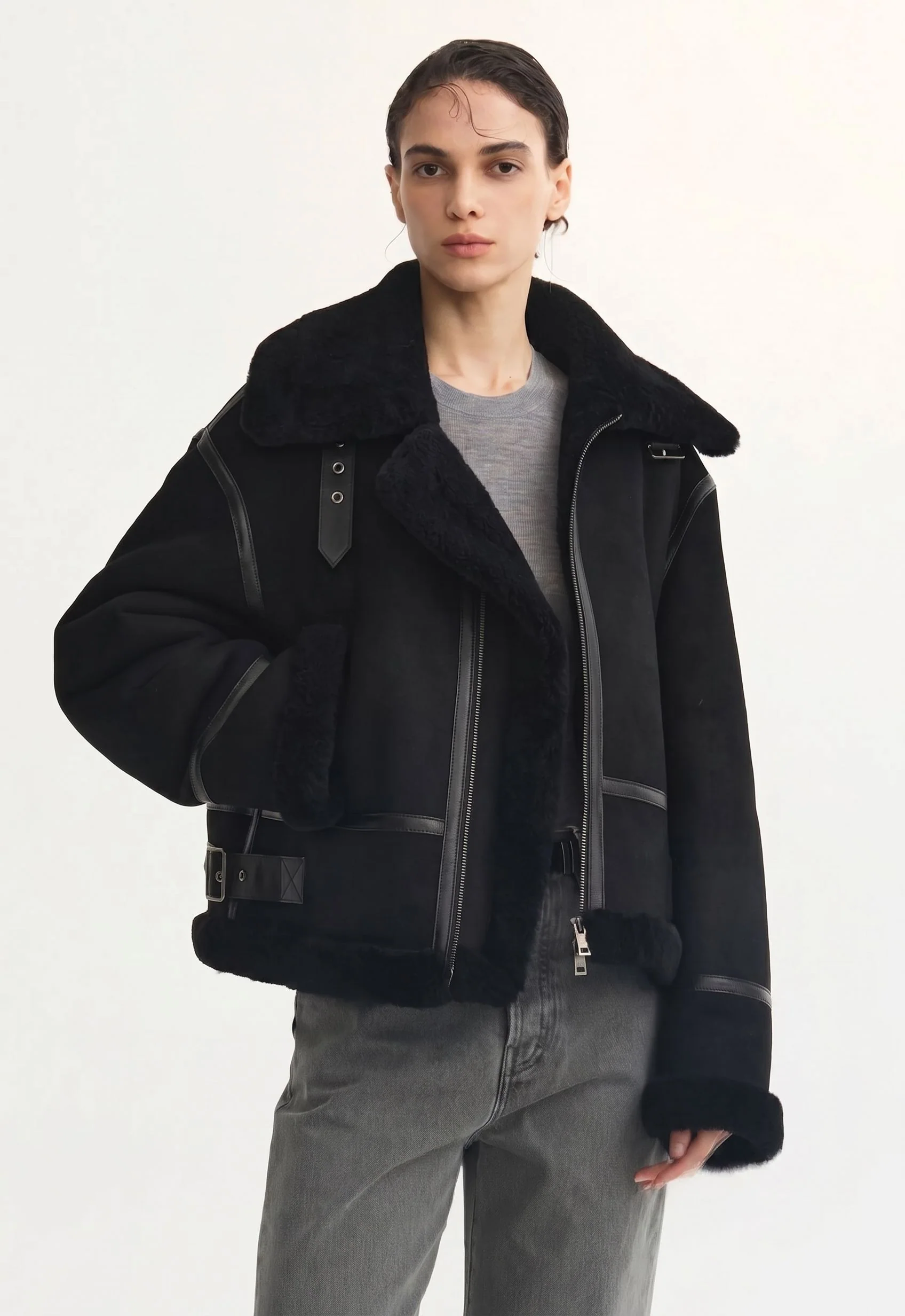 Shearling Aviator Jacket - Image 2