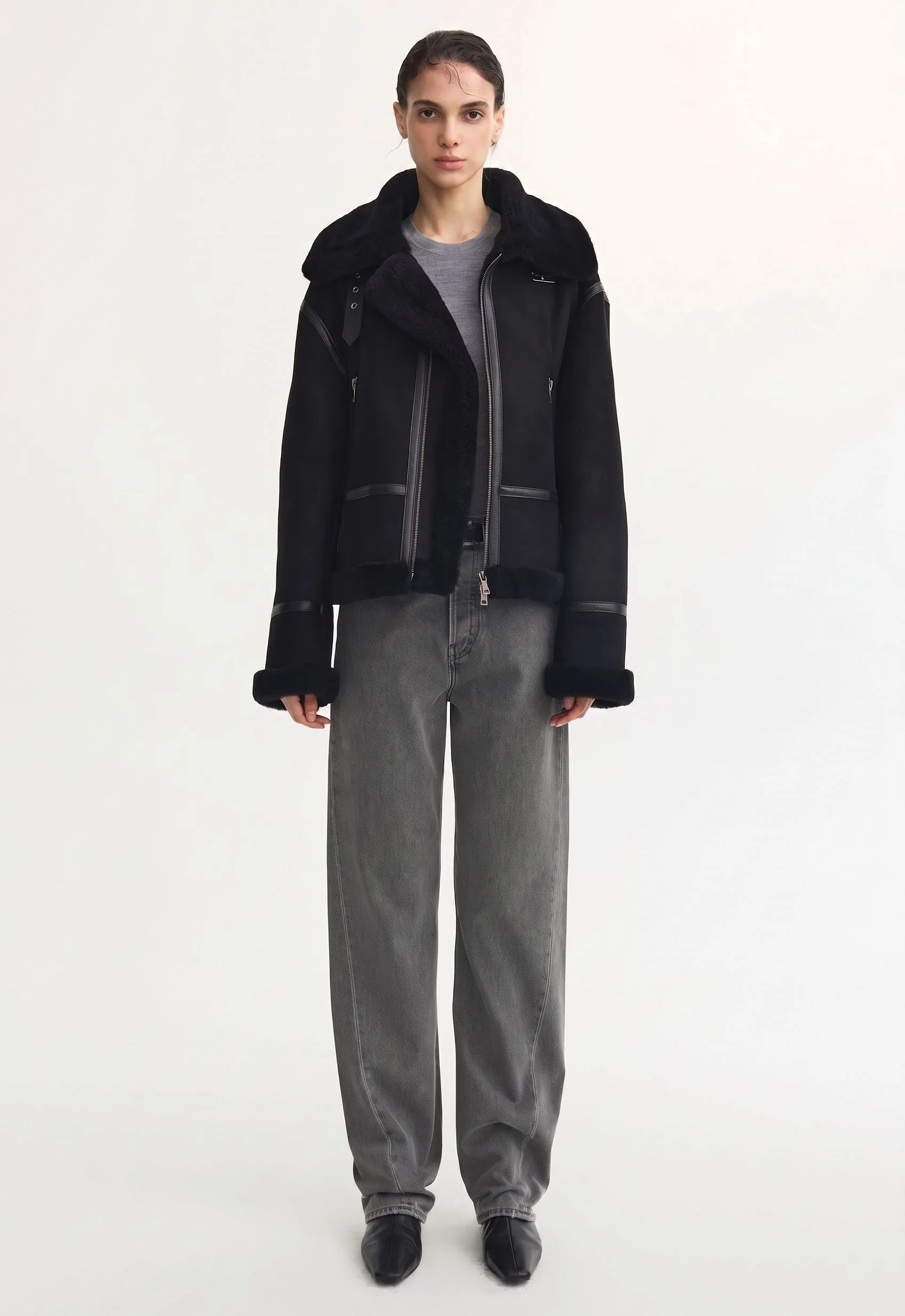 Shearling Aviator Jacket - Image 3