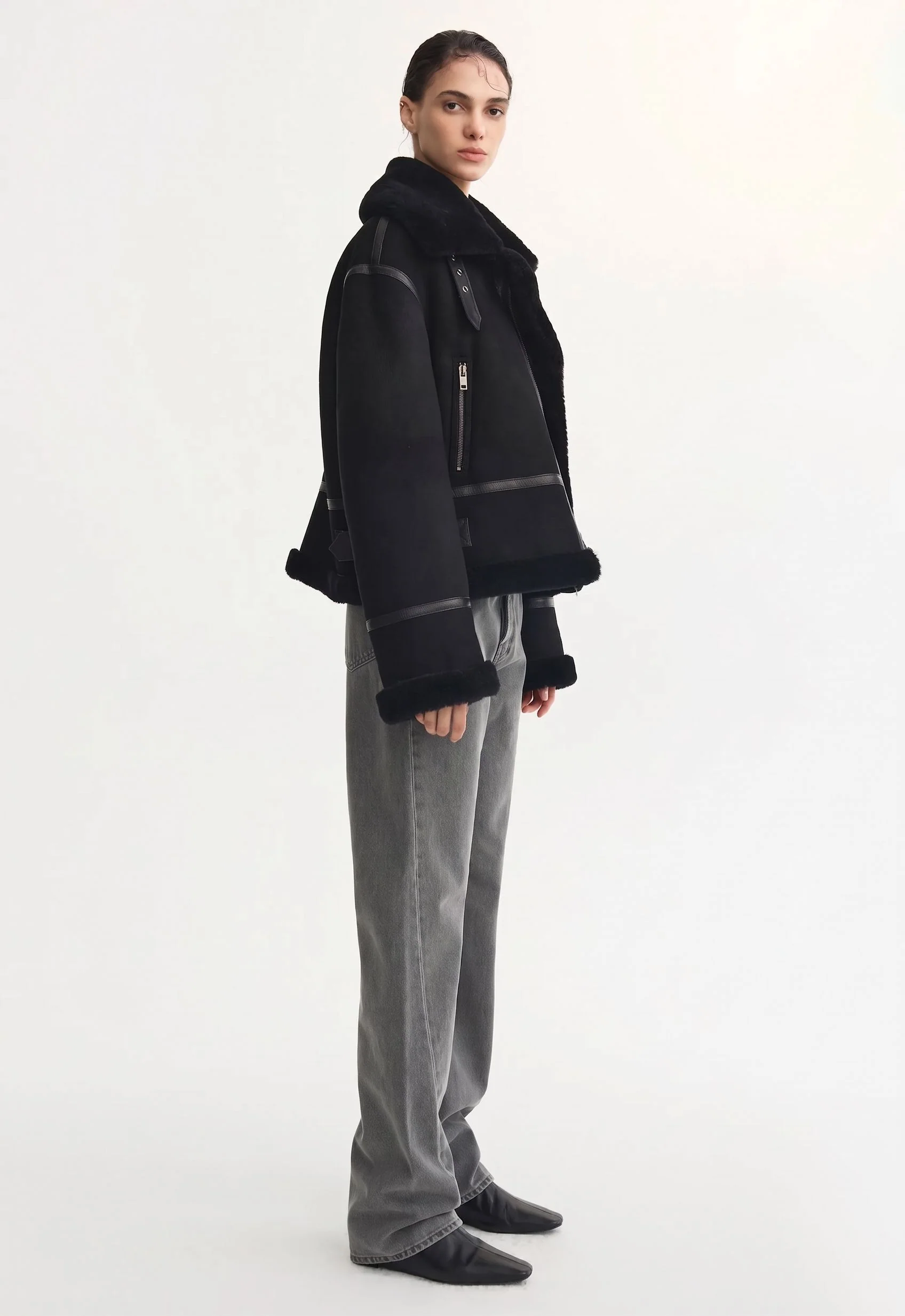 Shearling Aviator Jacket - Image 4