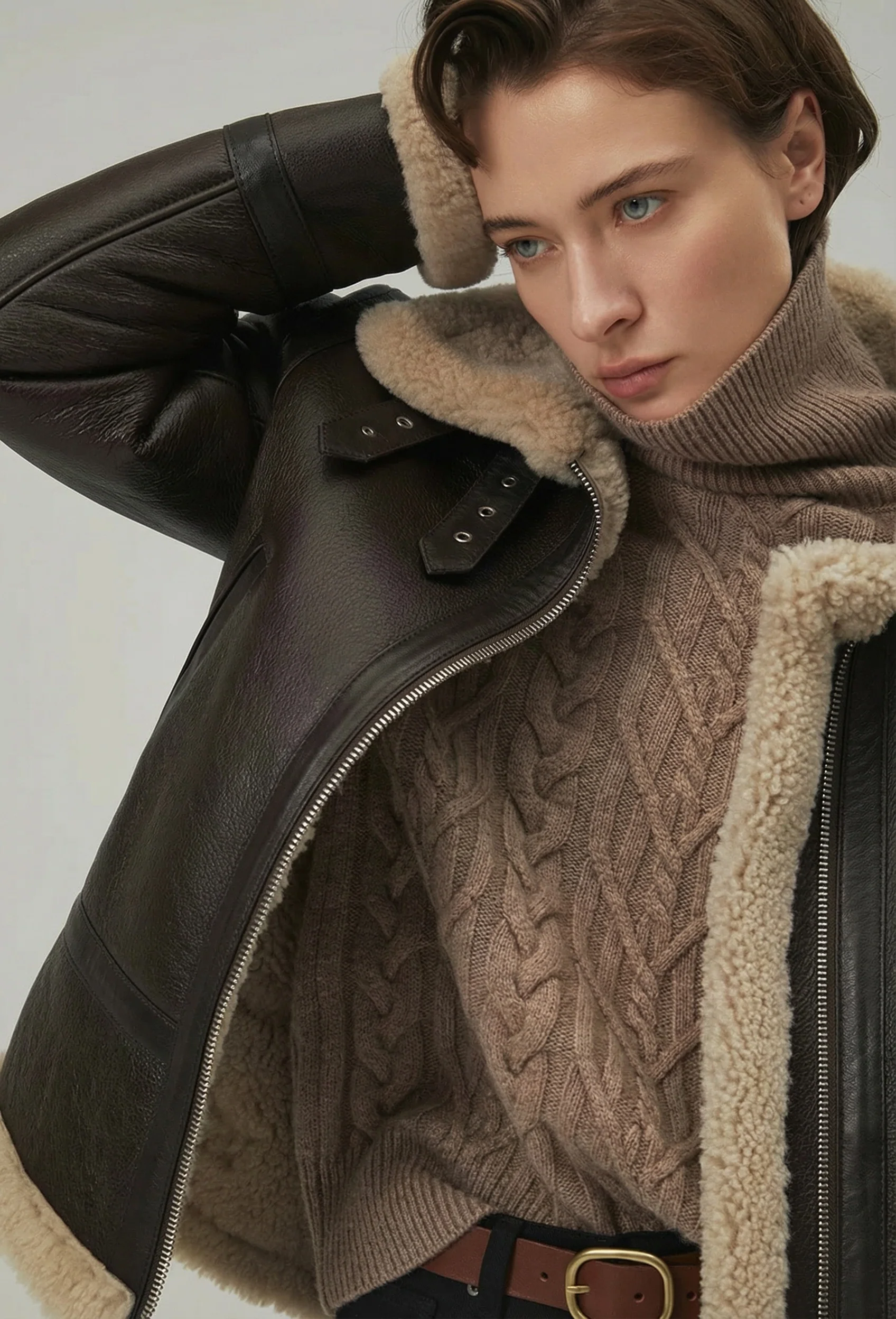 Shearling Aviator Jacket - Image 6