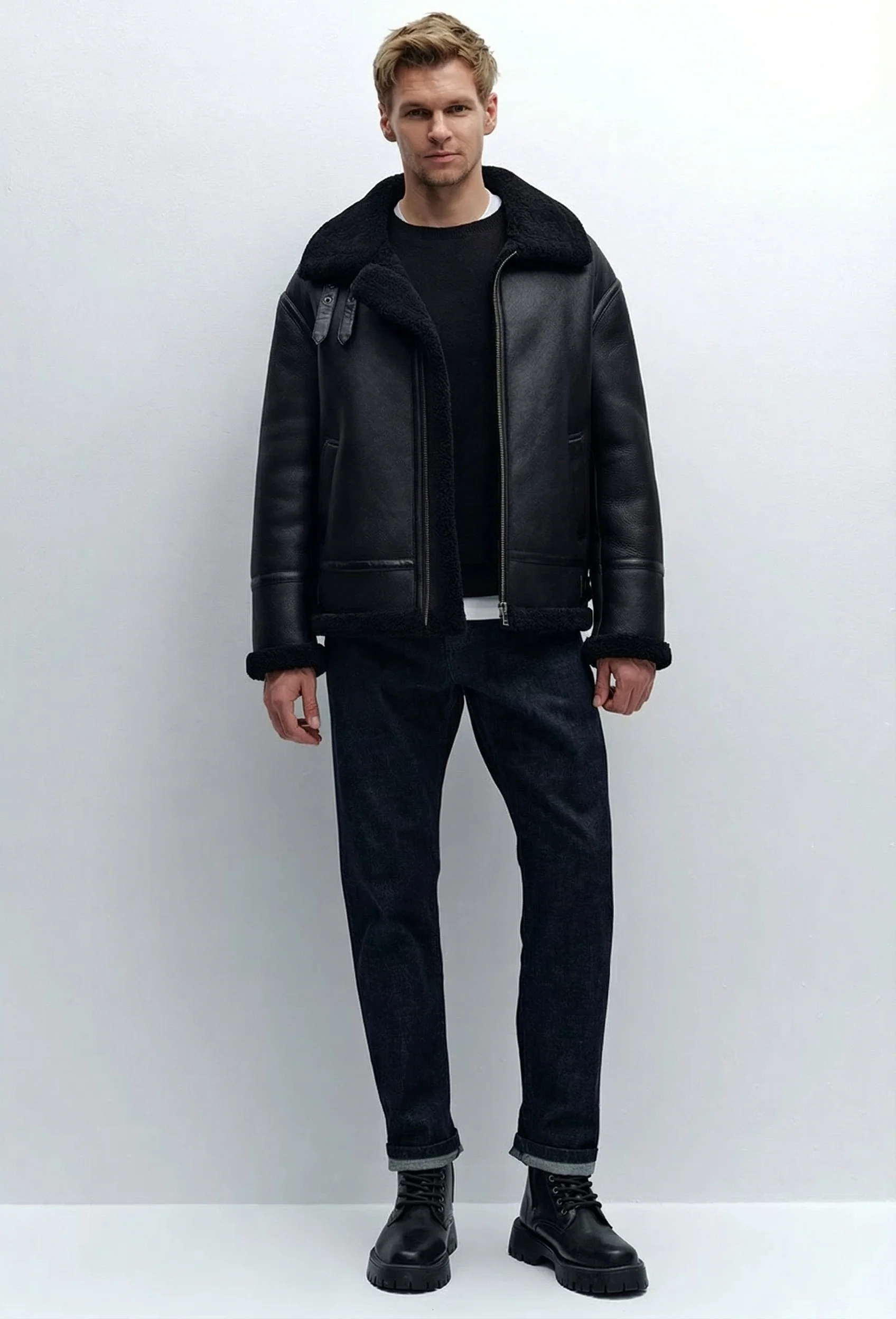 Shearling Aviator Jacket - Image 2