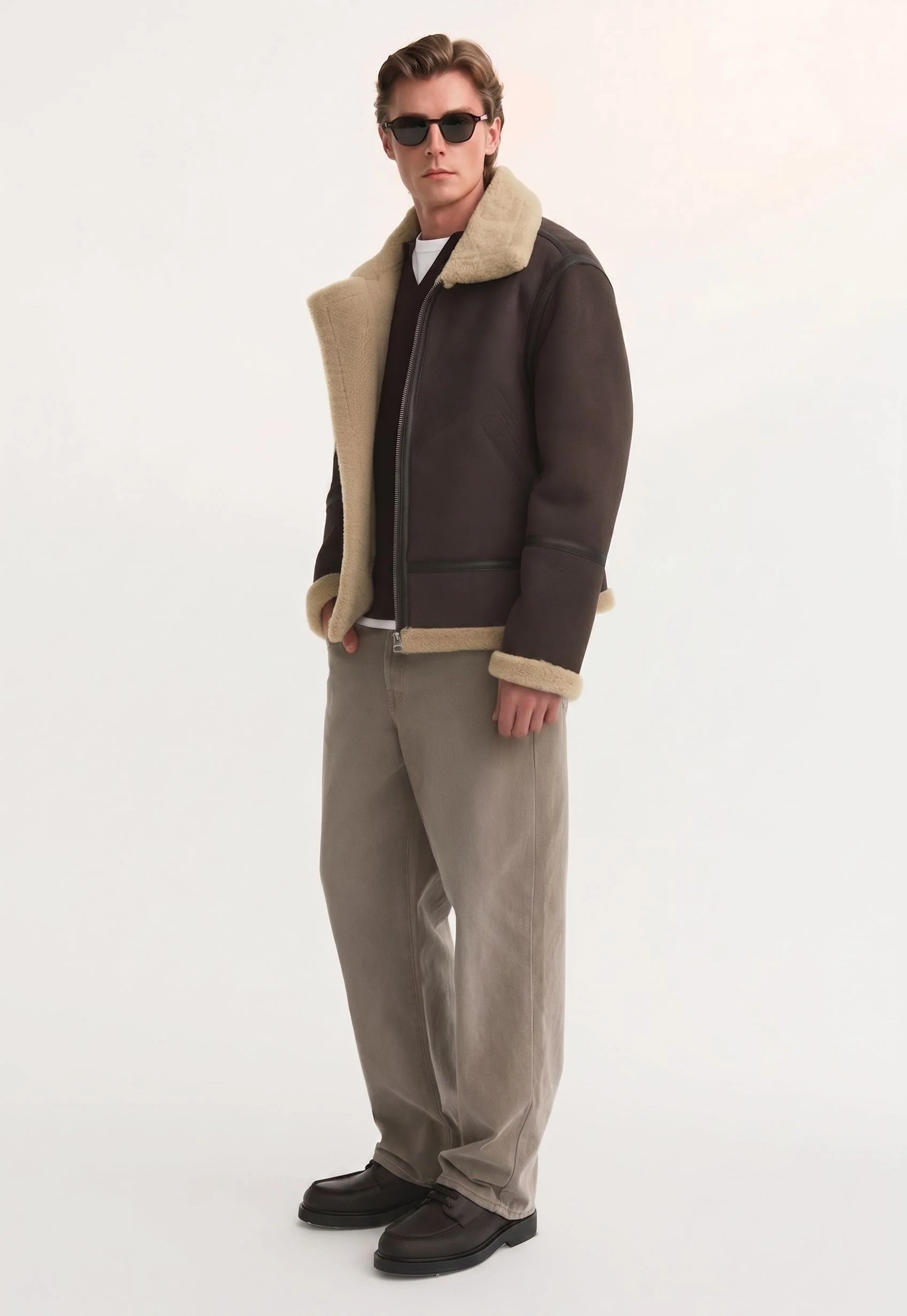 Shearling Aviator Jacket - Image 4