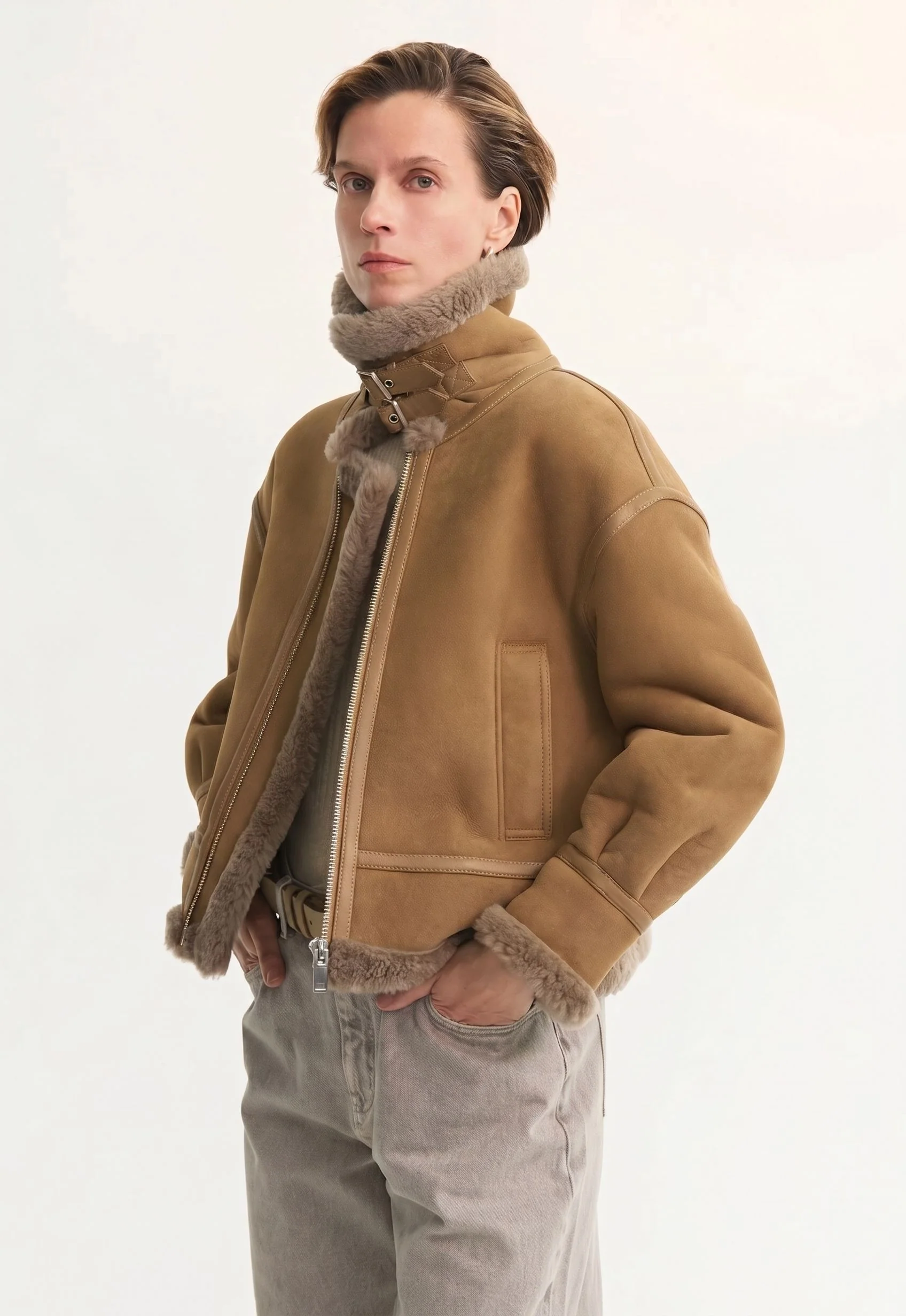 Shearling Aviator Jacket - Image 2