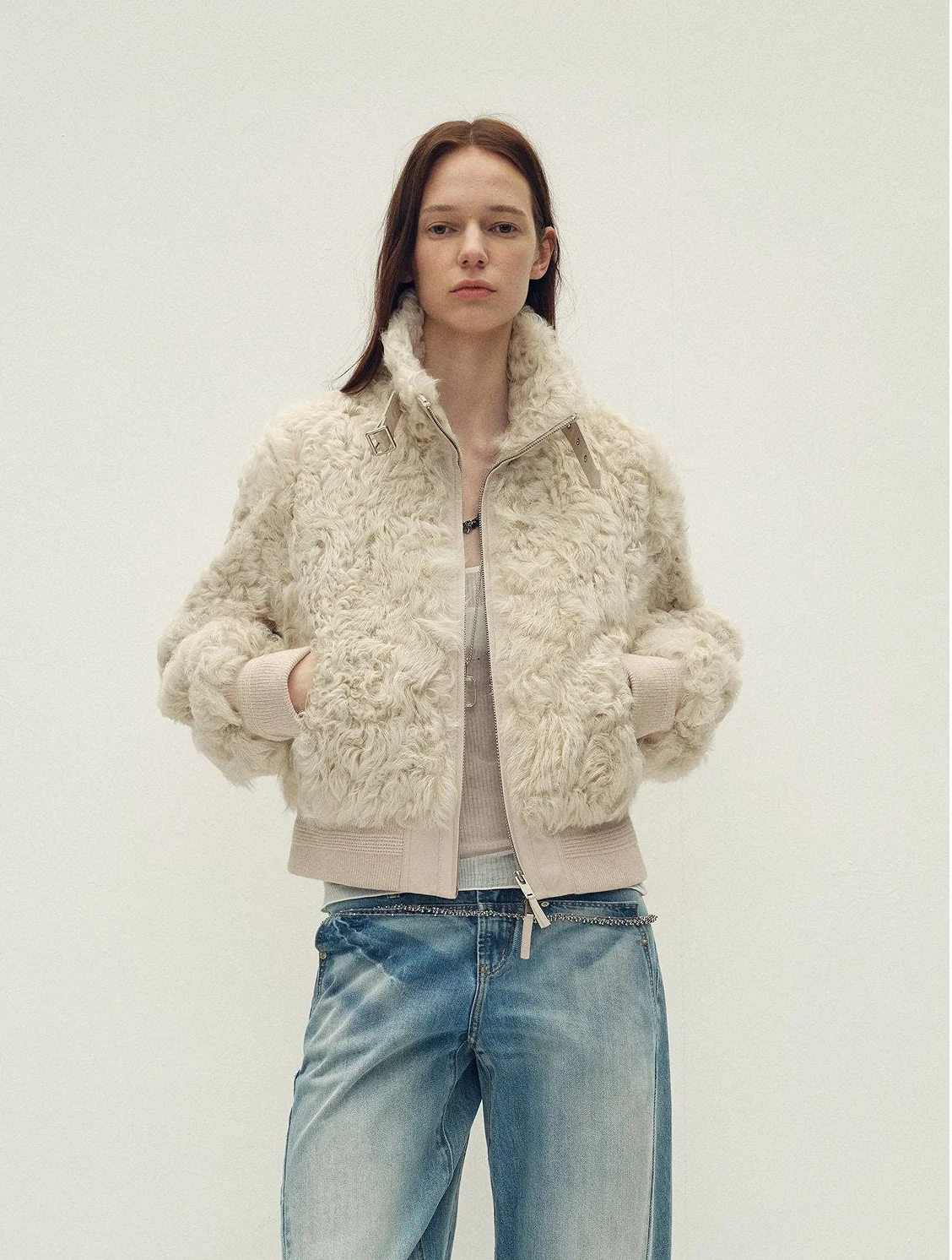 Shearling Bomber Jacket - Image 7