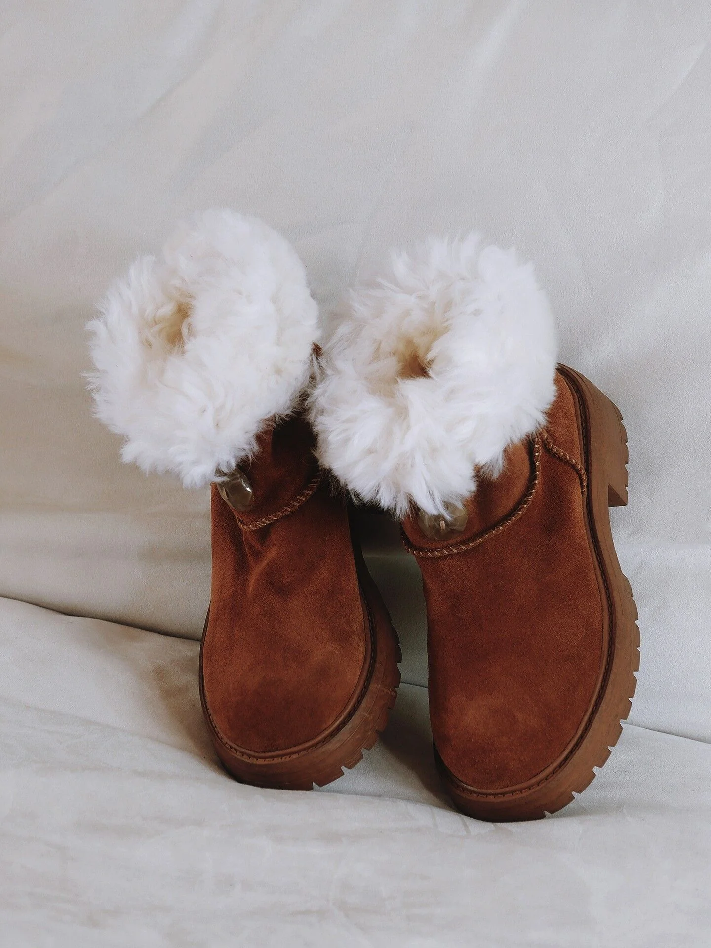 Shearling Button Boots - Image 3