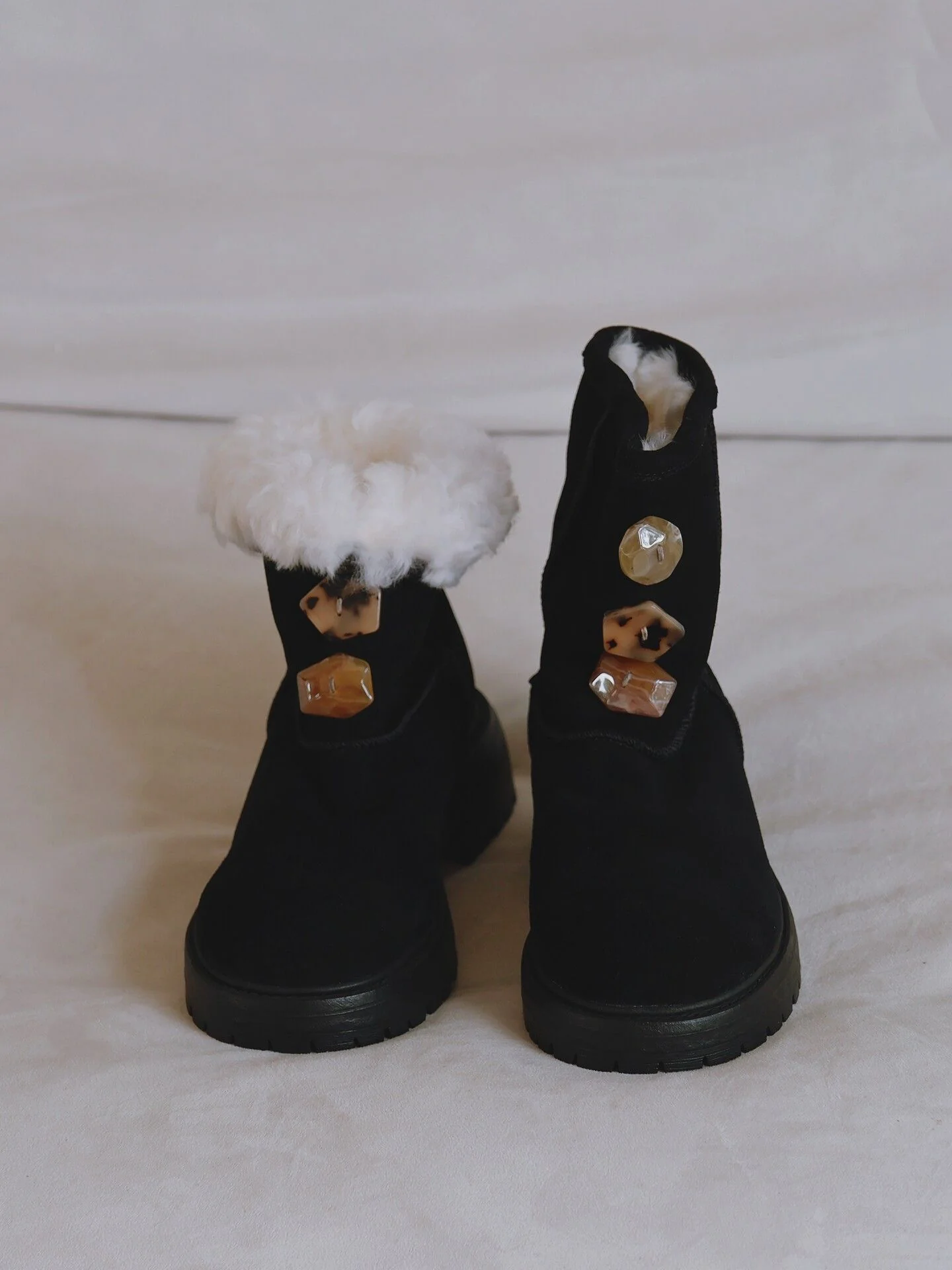 Shearling Button Boots - Image 4