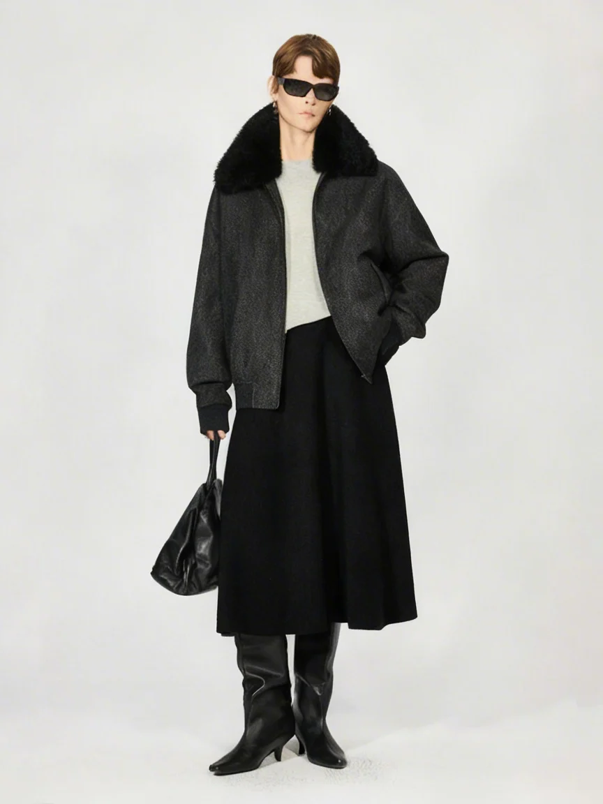Shearling Collar Bomber - Image 2