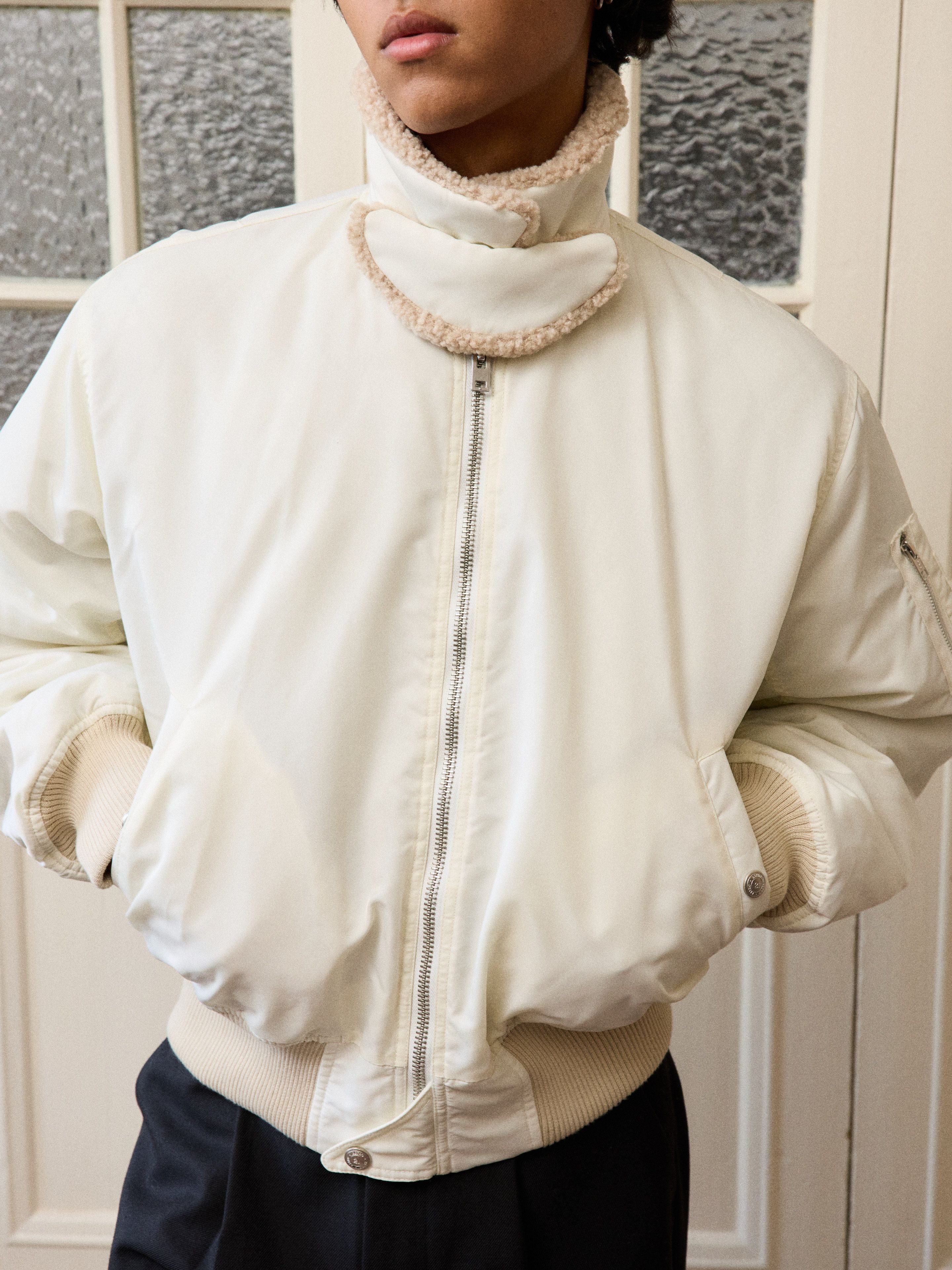 Shearling Collar Bomber - Image 6