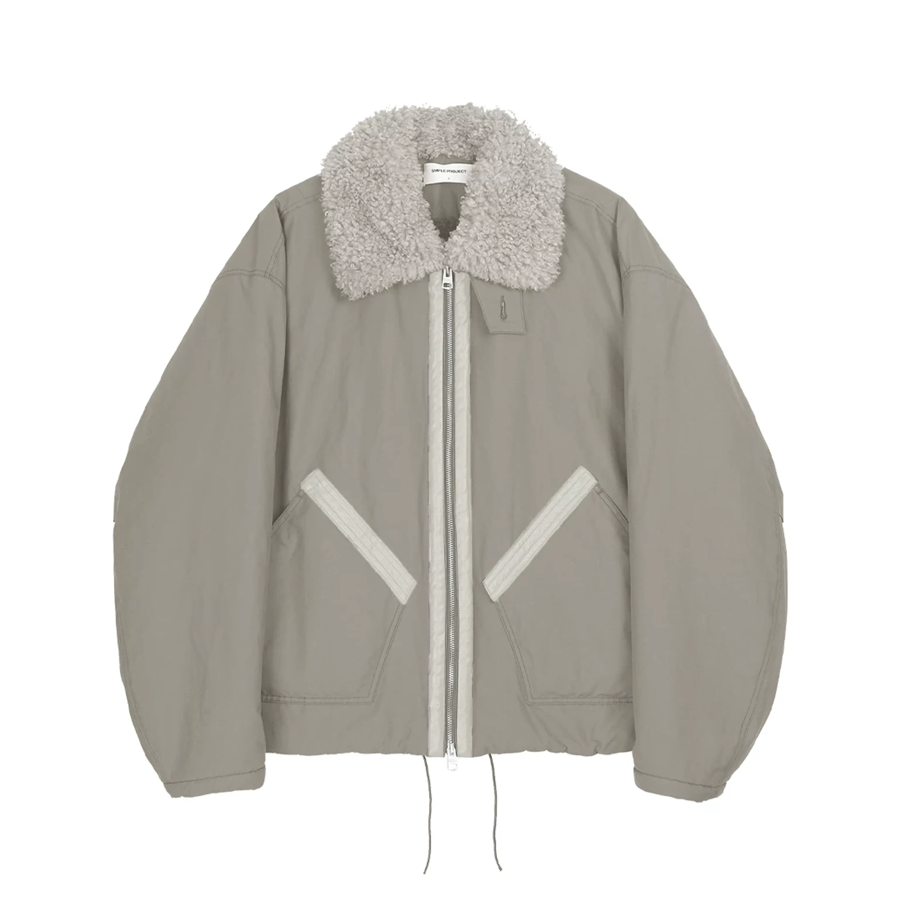Shearling Collar Bomber Jacket - Image 6