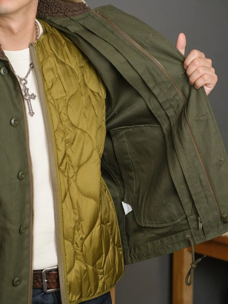 Shearling Collar Deck Jacket - Image 4