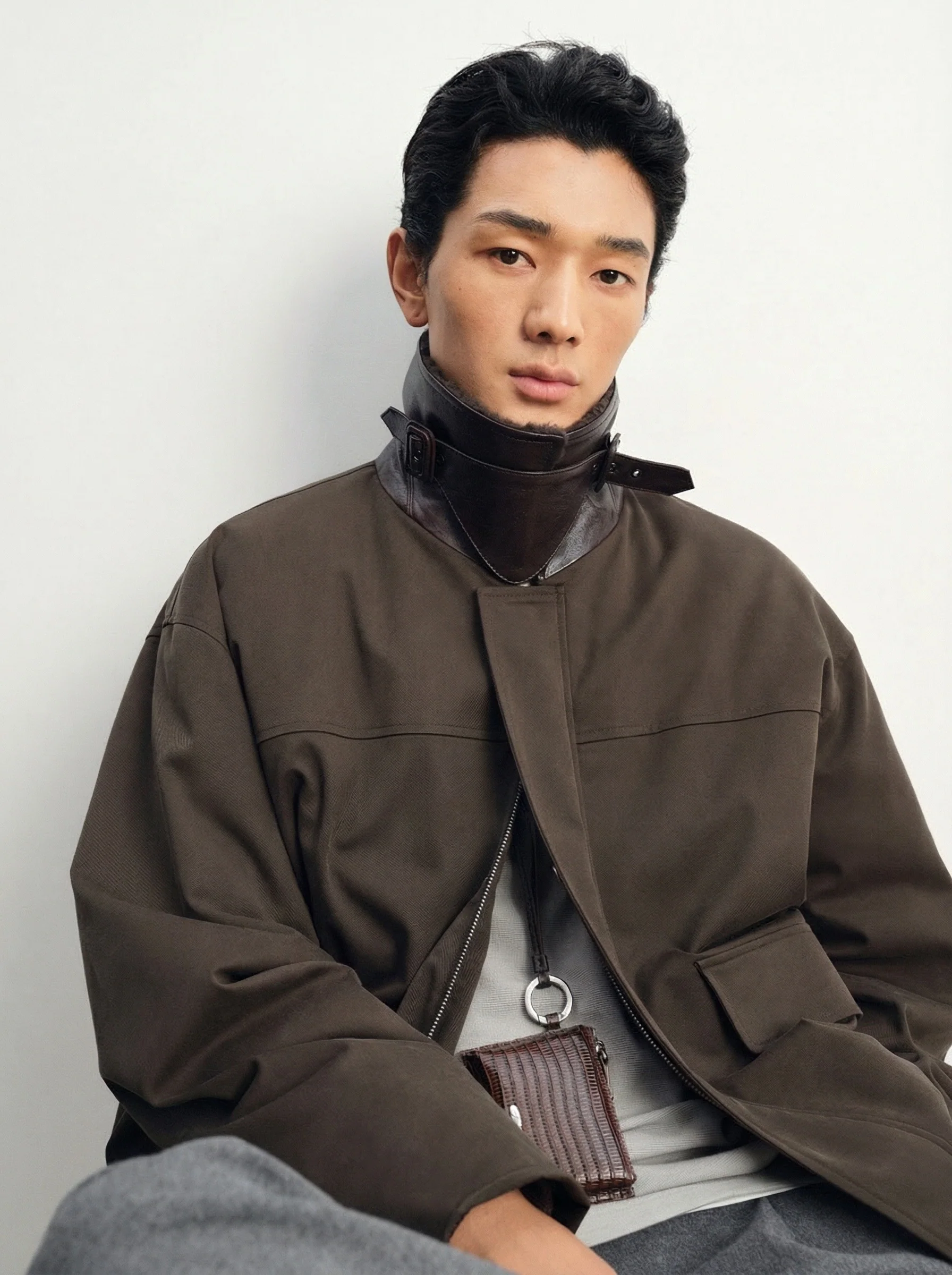 Shearling Collar Down Bomber - Image 3