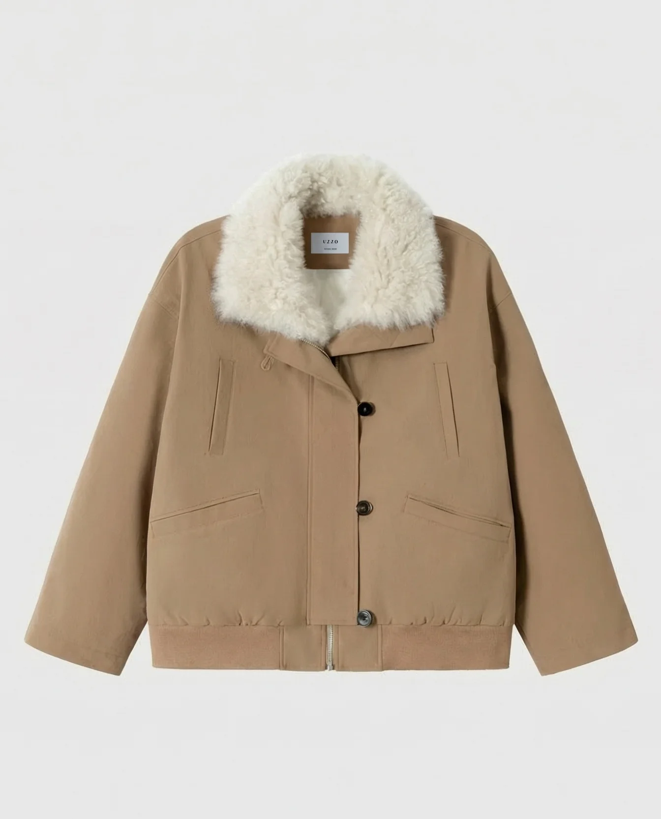 Shearling Collar Down Jacket - Image 5