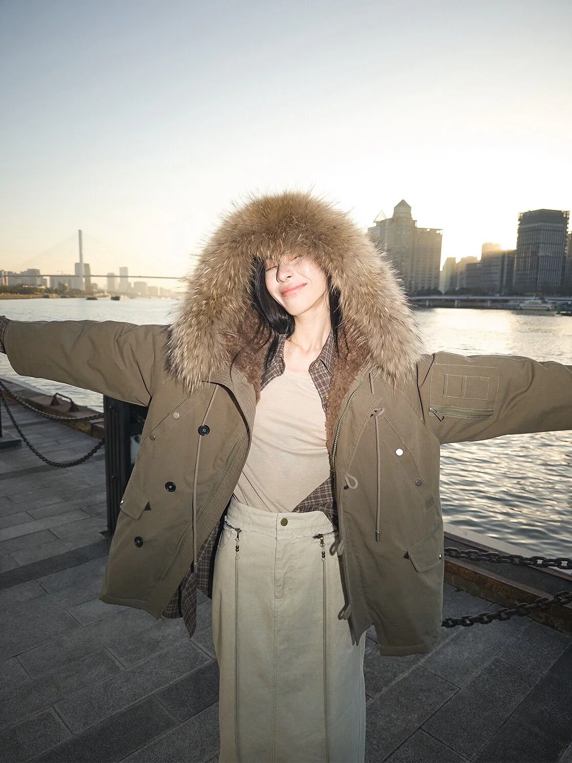 Shearling Hood Parka - Image 4