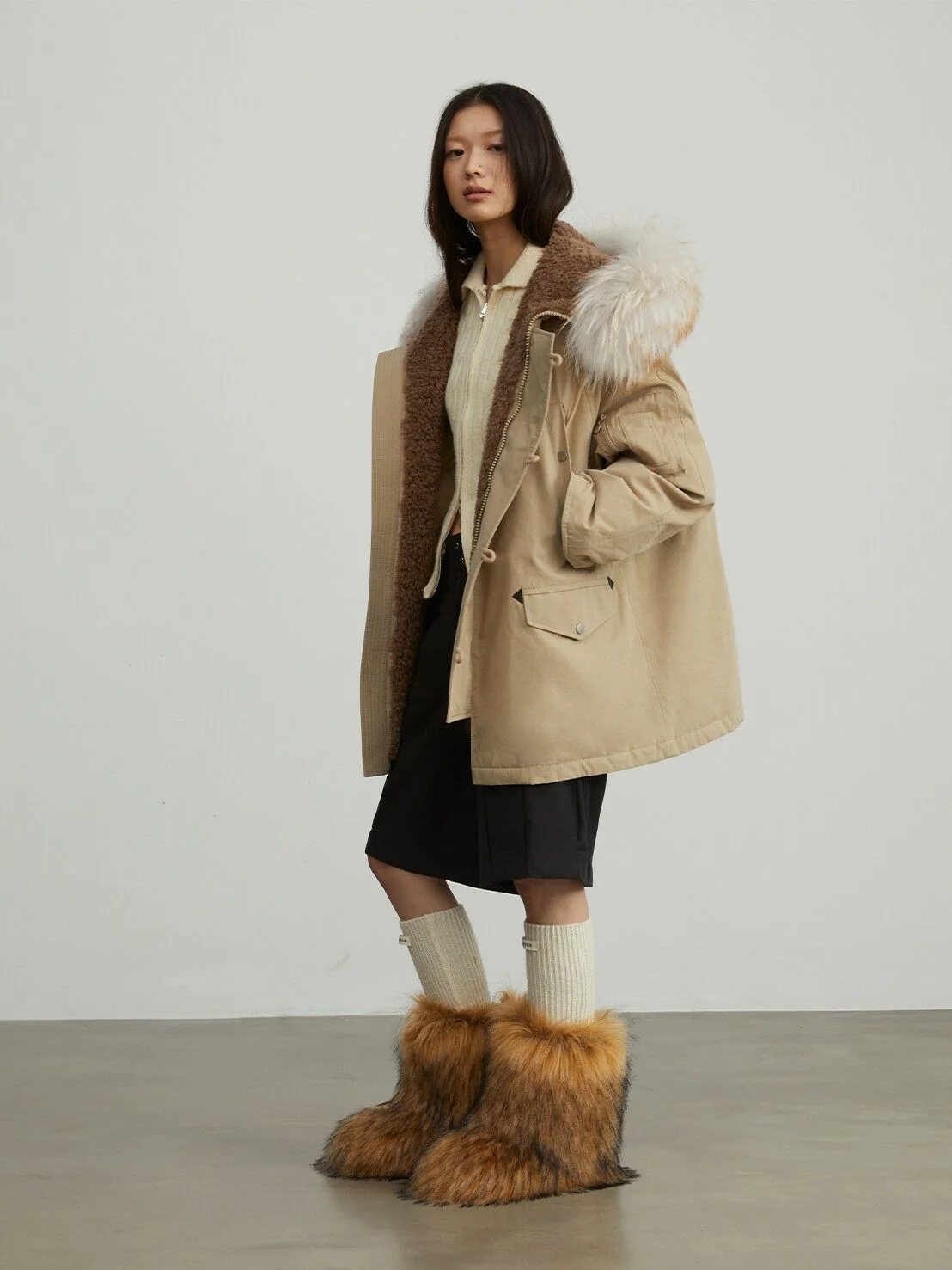Shearling Hood Parka - Image 5