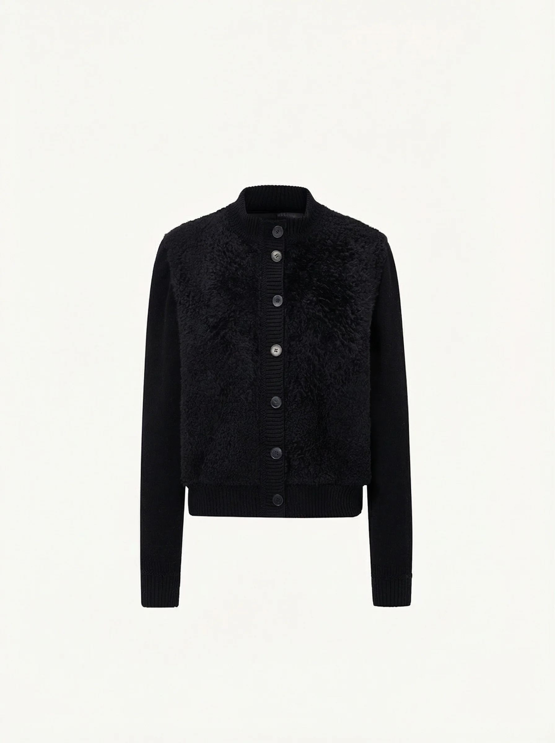 Shearling Knit Short Jacket - Image 5