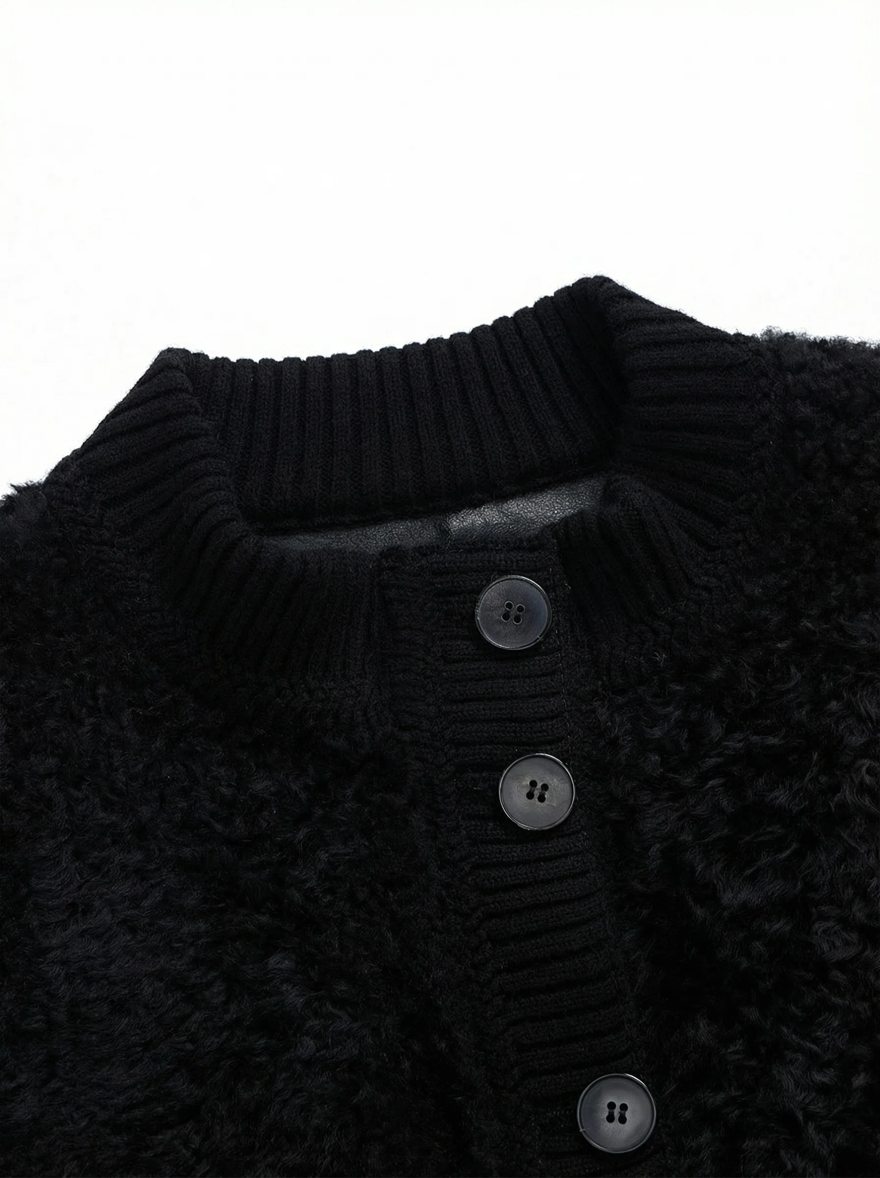 Shearling Knit Short Jacket - Image 6