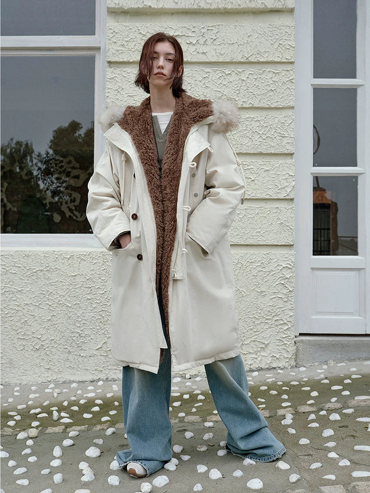 Shearling-Lined Raccoon Fur Hood Down Parka - Image 3