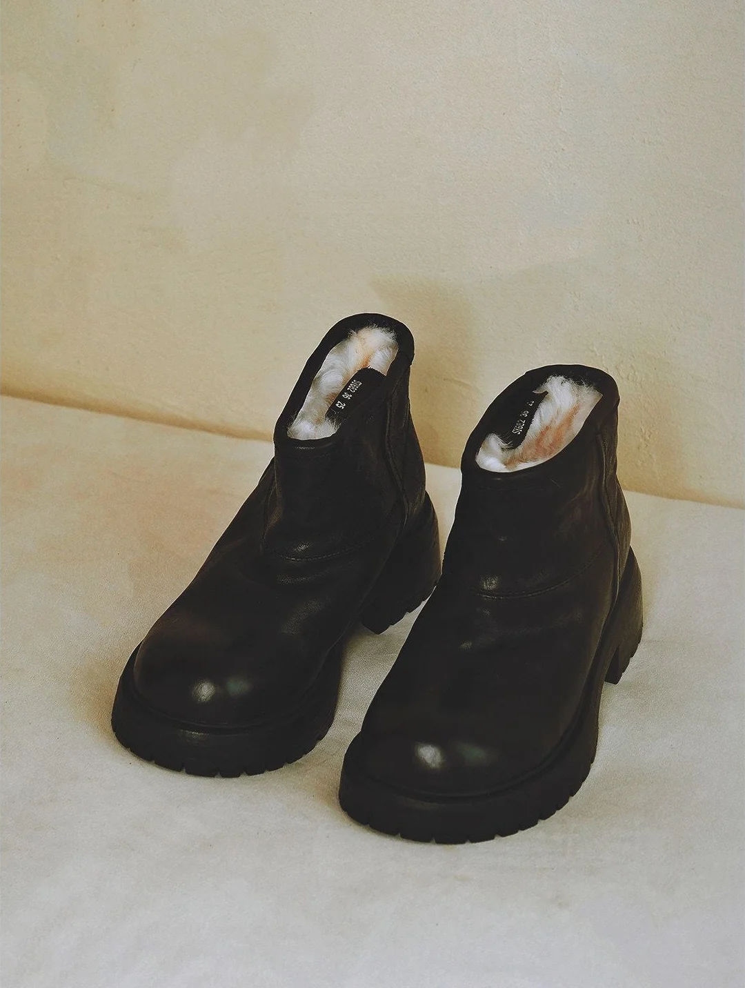Shearling Lug Boots - Image 4