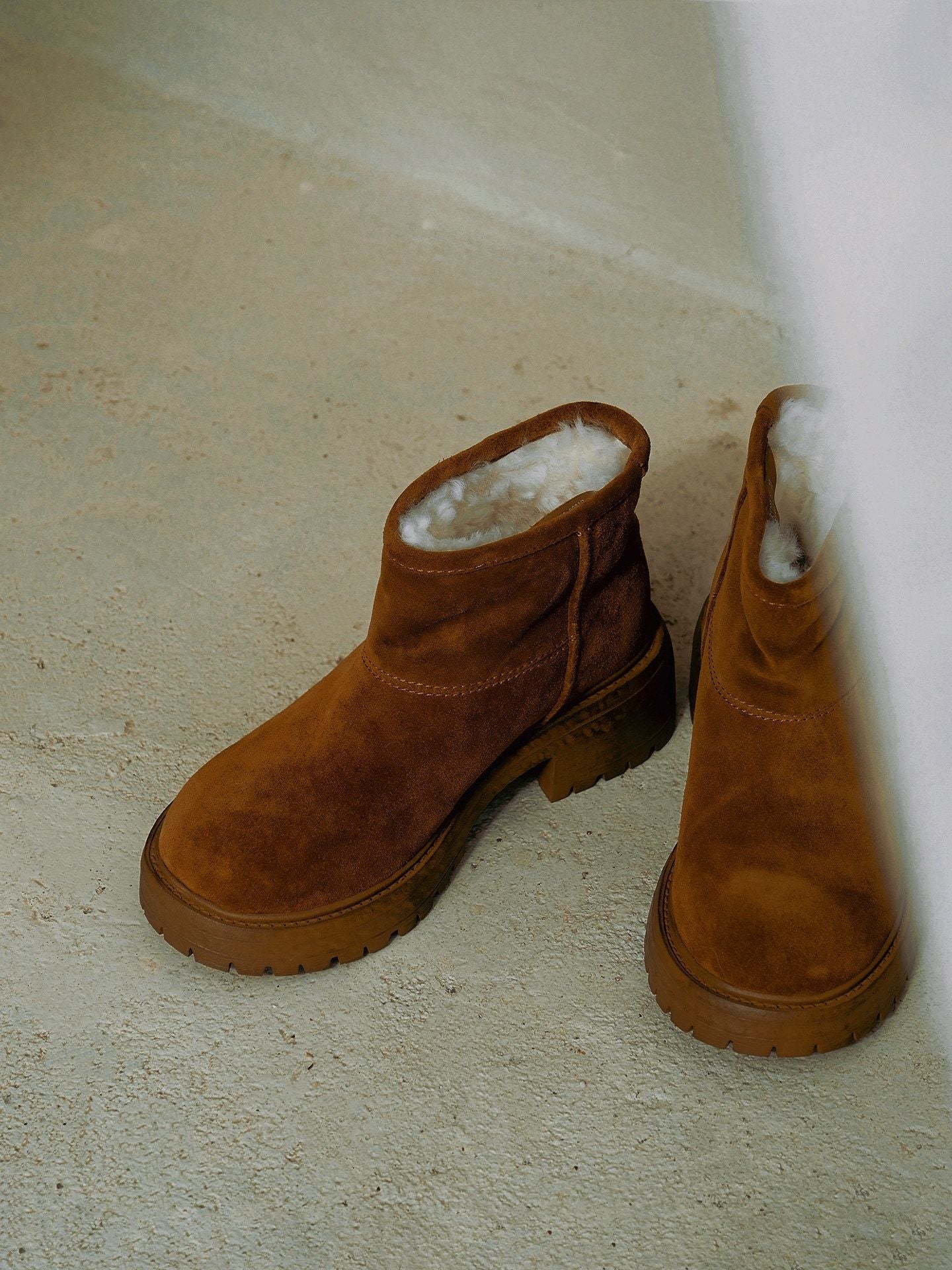 Shearling Lug Boots - Image 5