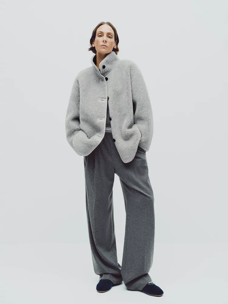Shearling Snap Jacket