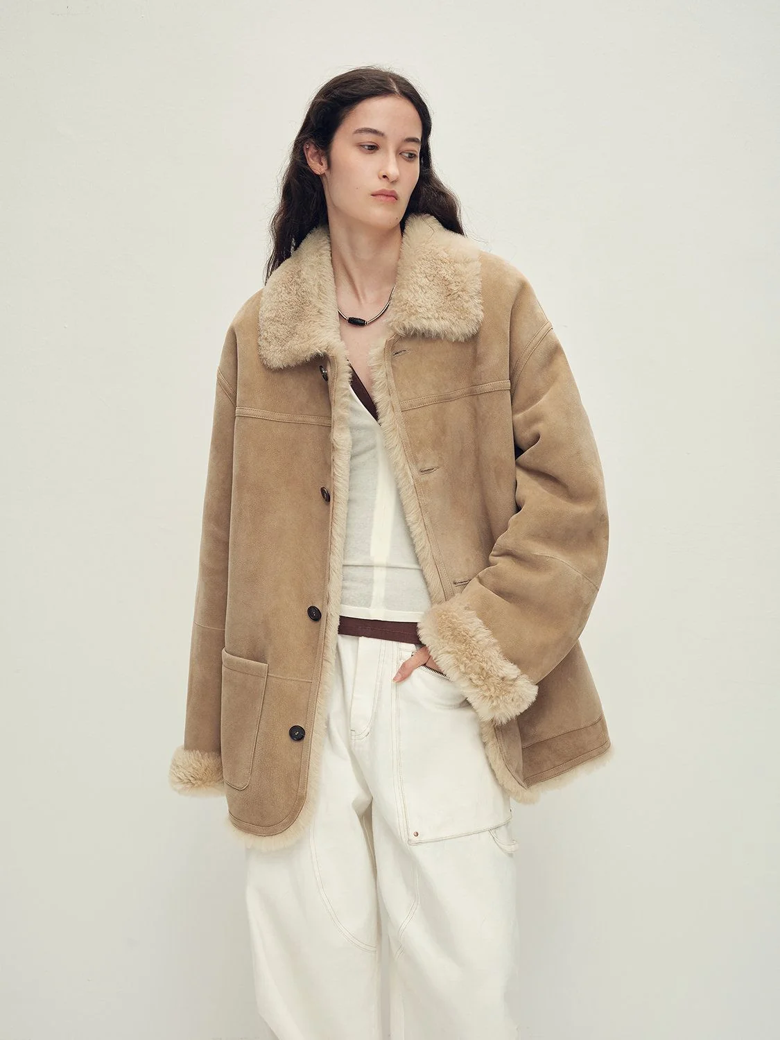 Shearling Trim Jacket