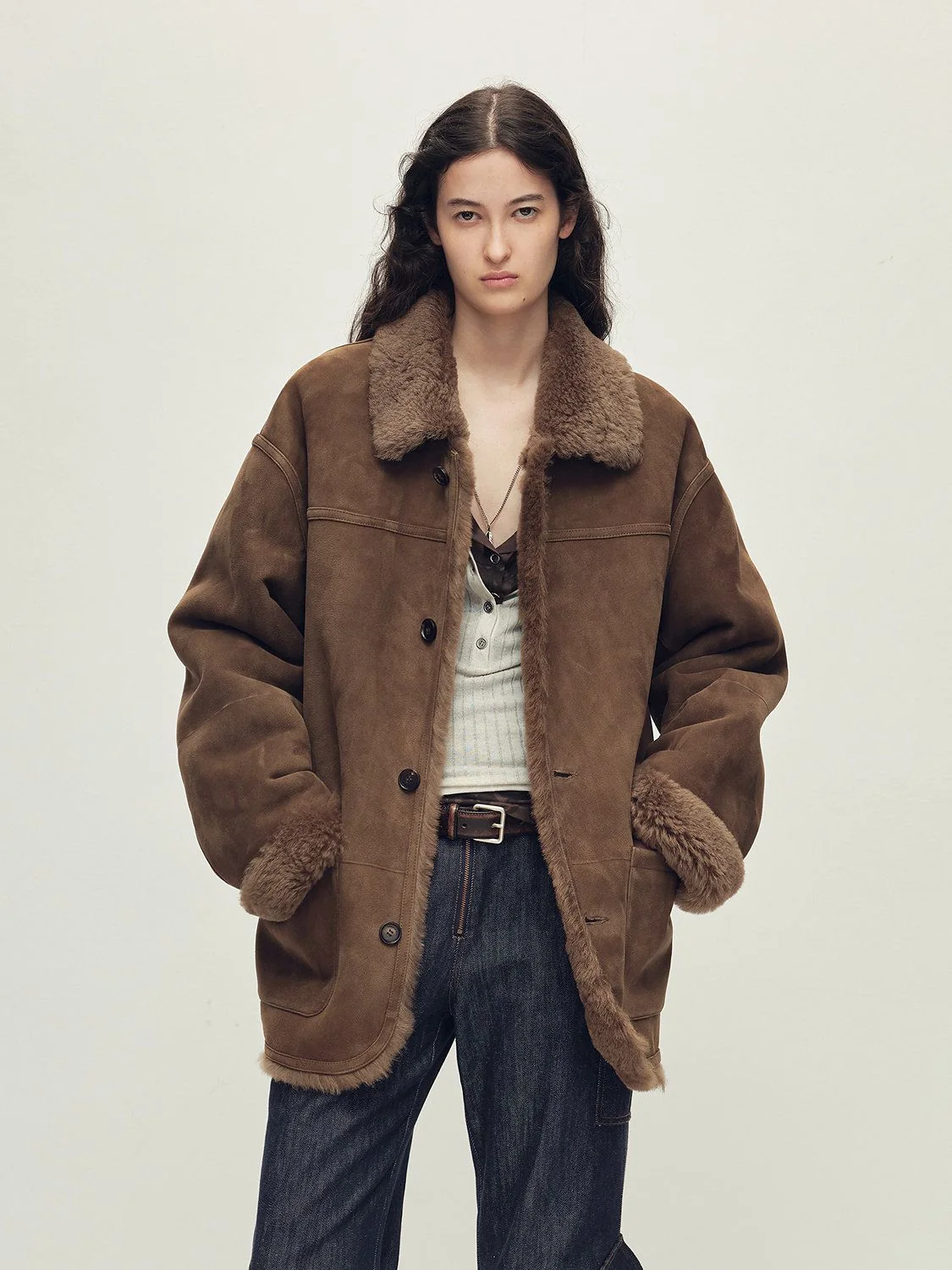 Shearling Trim Jacket - Image 4