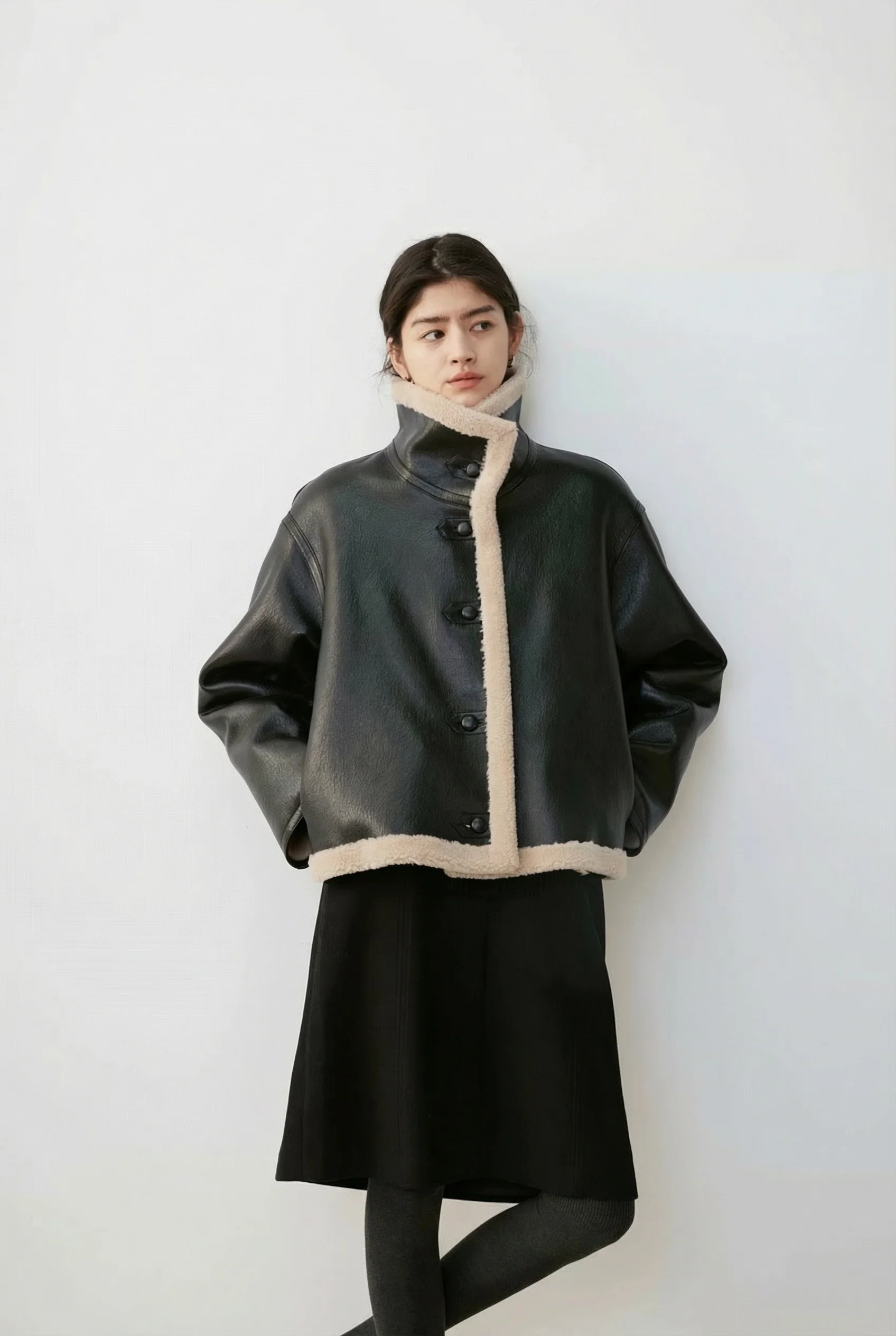 Shearling-Trim Jacket