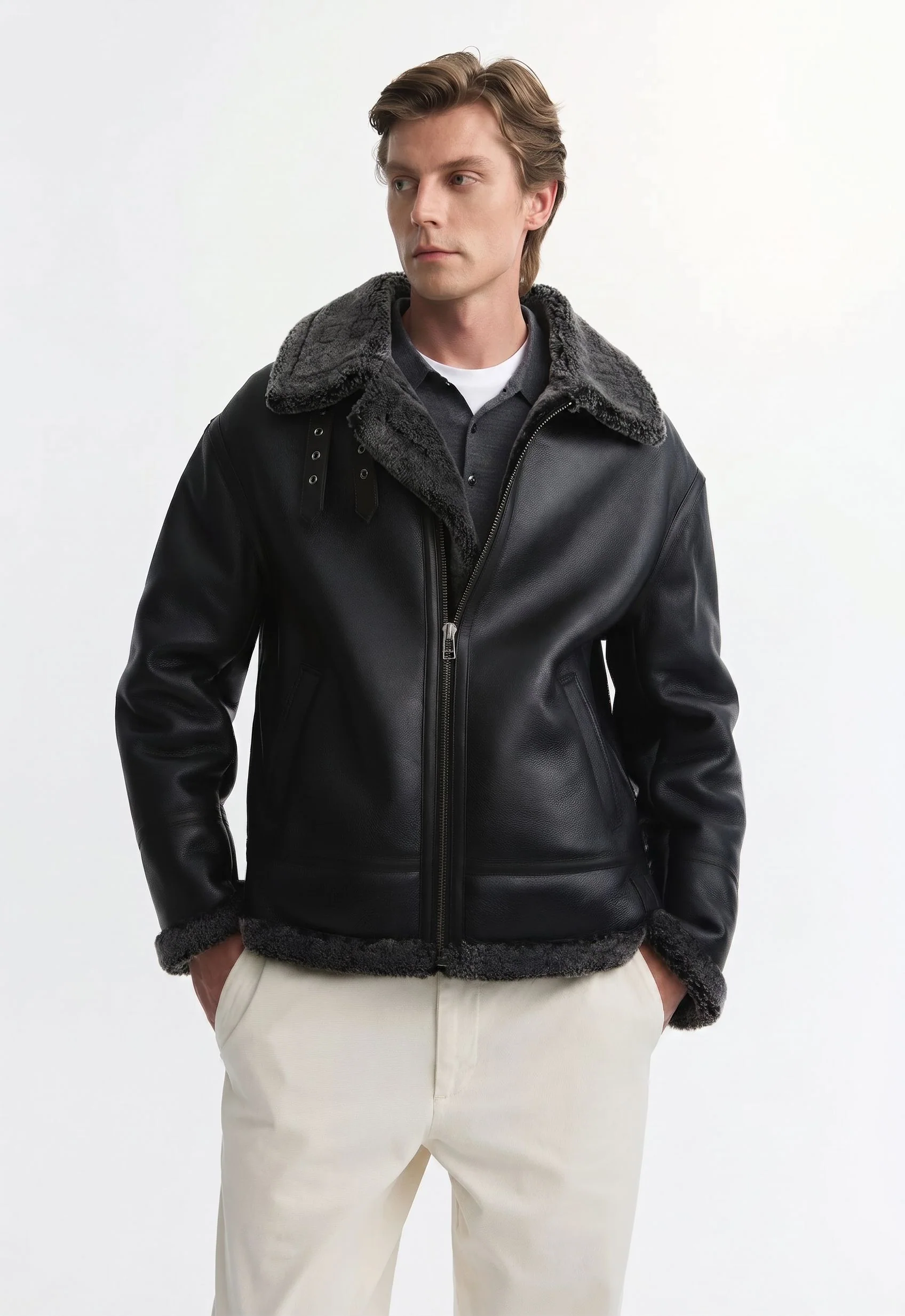 Shearling-Trim Jacket - Image 3