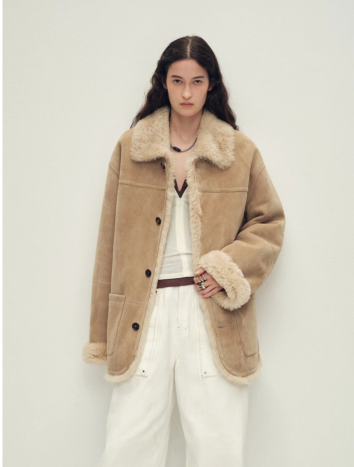 Shearling Trim Jacket - Image 6