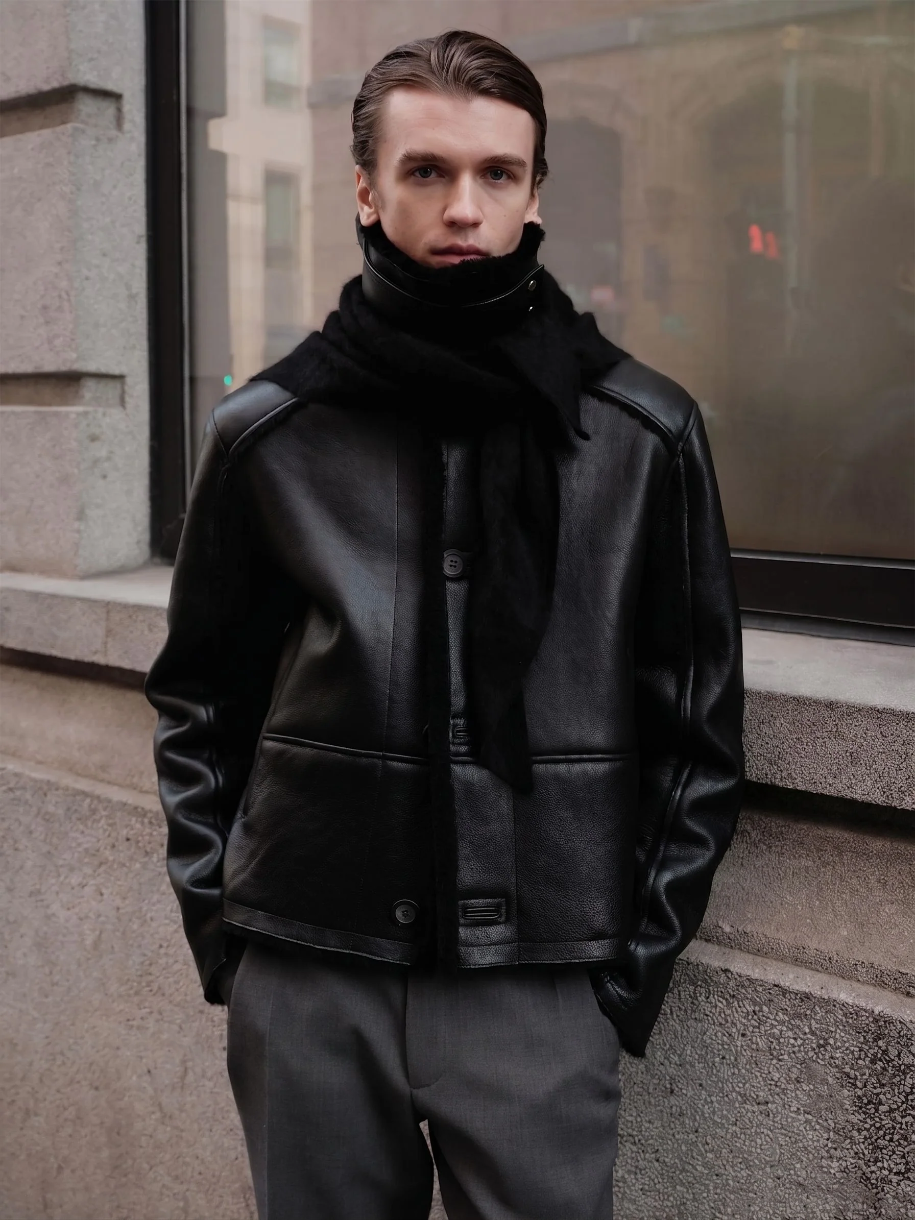 Shearling Trim Jacket