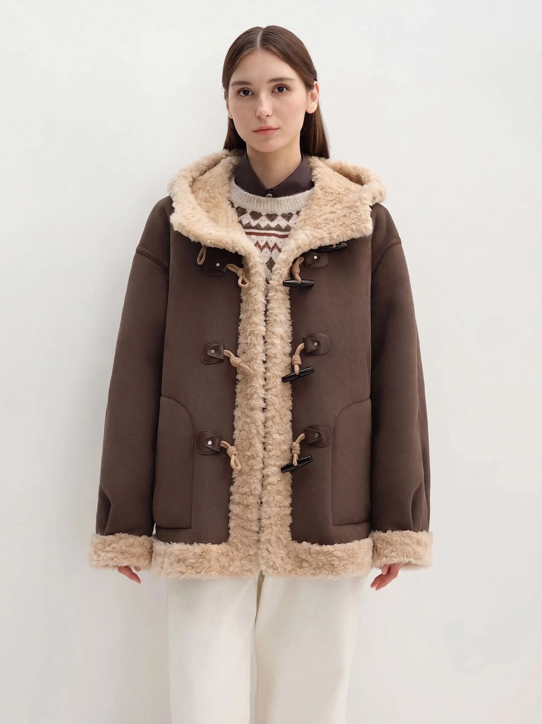 Shearling-Trim Toggle Coat - Image 4