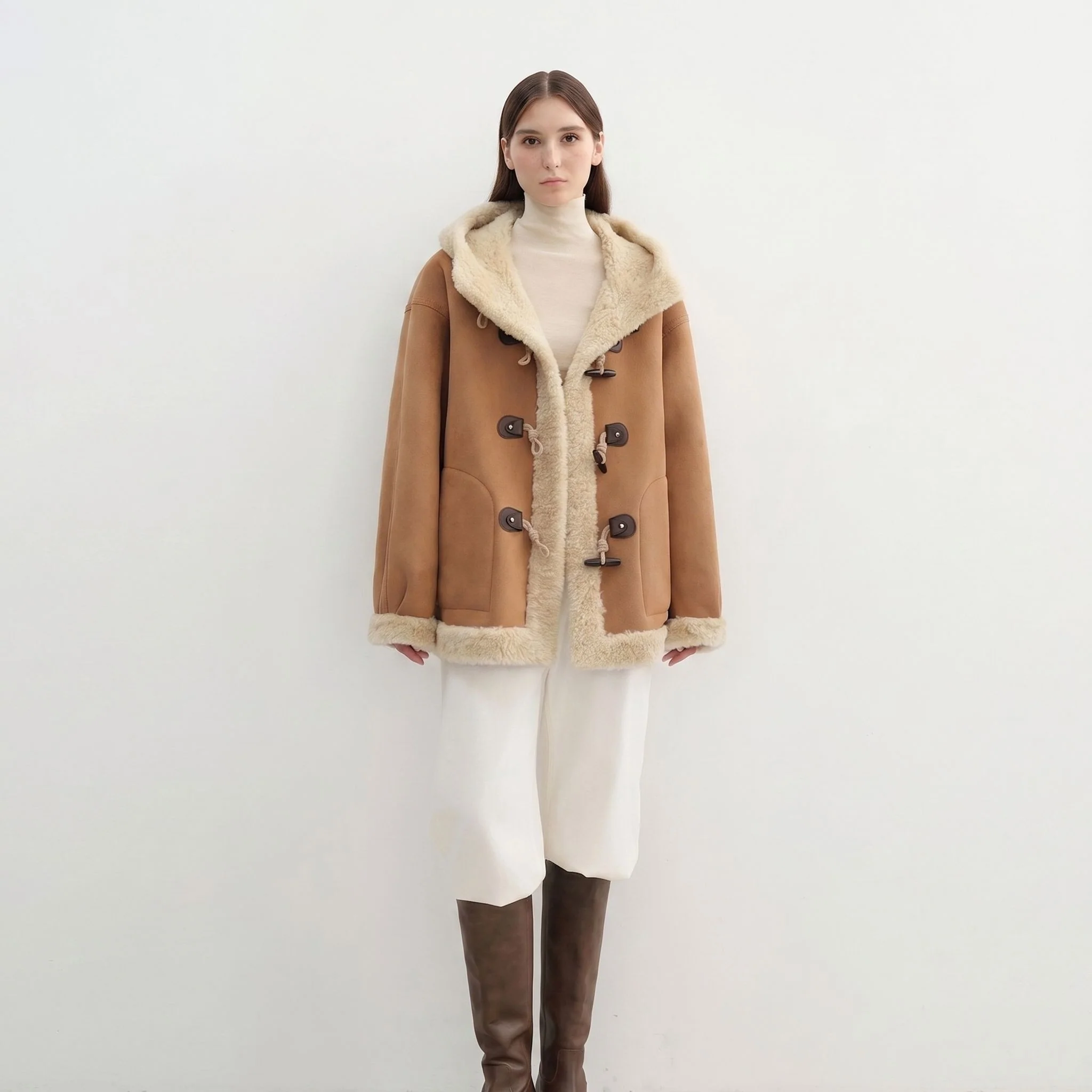 Shearling-Trim Toggle Coat - Image 5