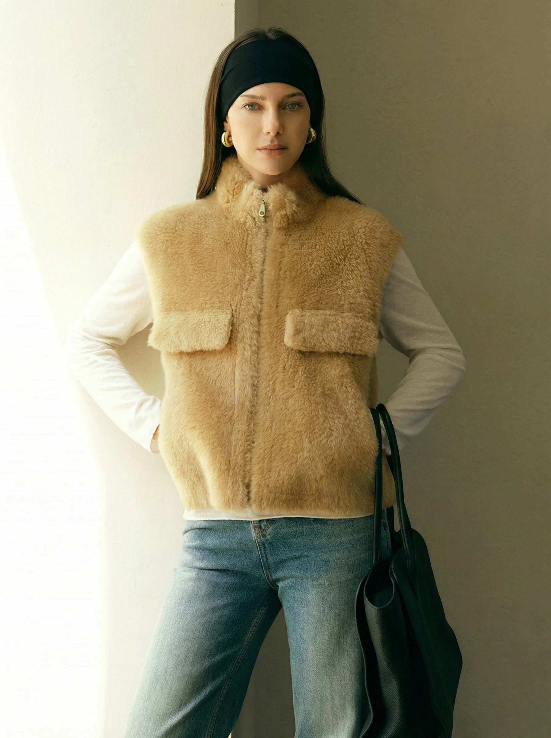 Shearling Zip Vest - Image 5