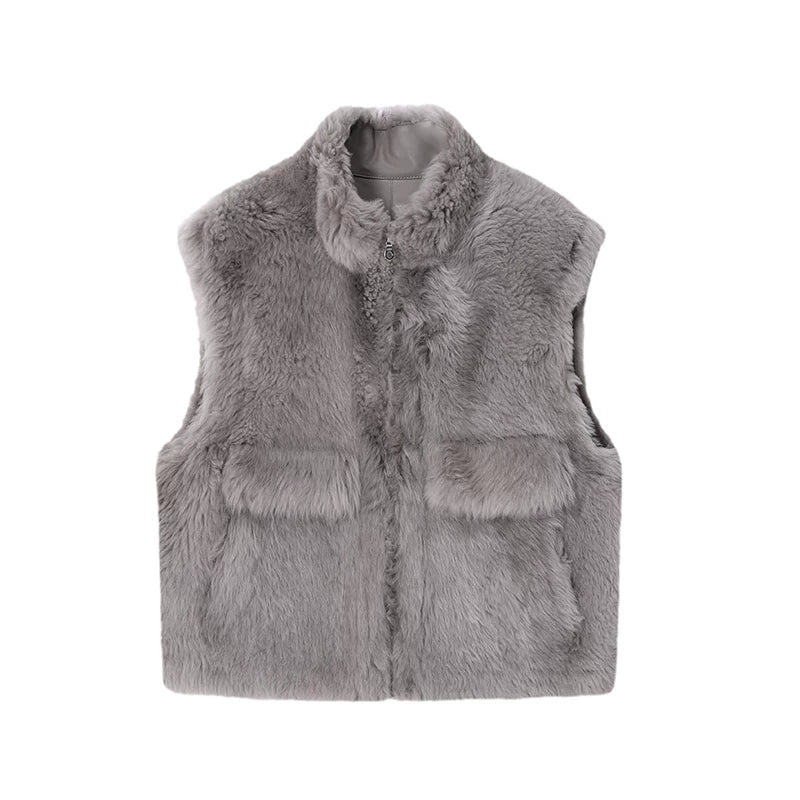 Shearling Zip Vest - Image 6