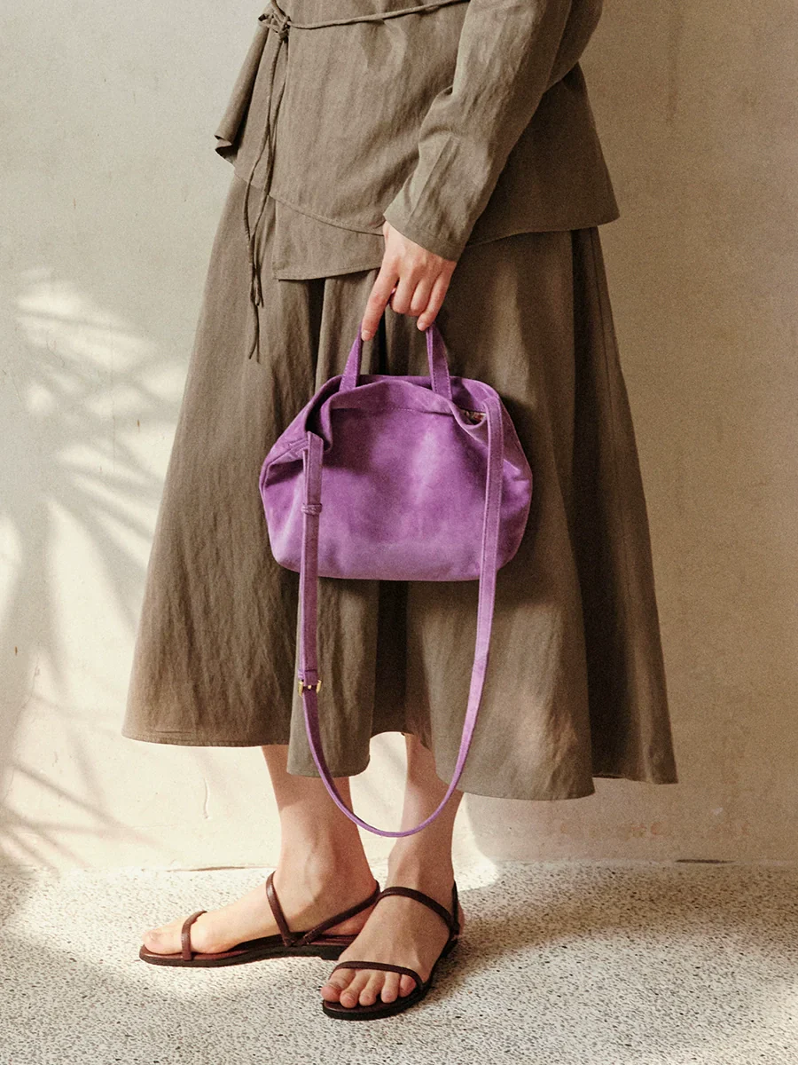 Sheepskin Bucket Tote Bag - Image 2