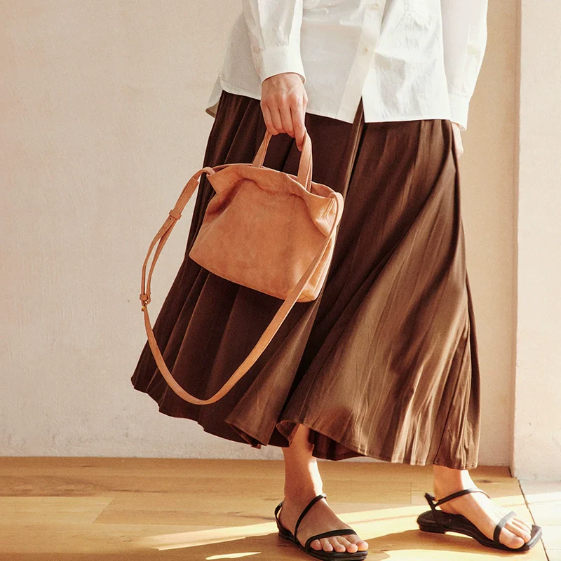 Sheepskin Bucket Tote Bag - Image 8