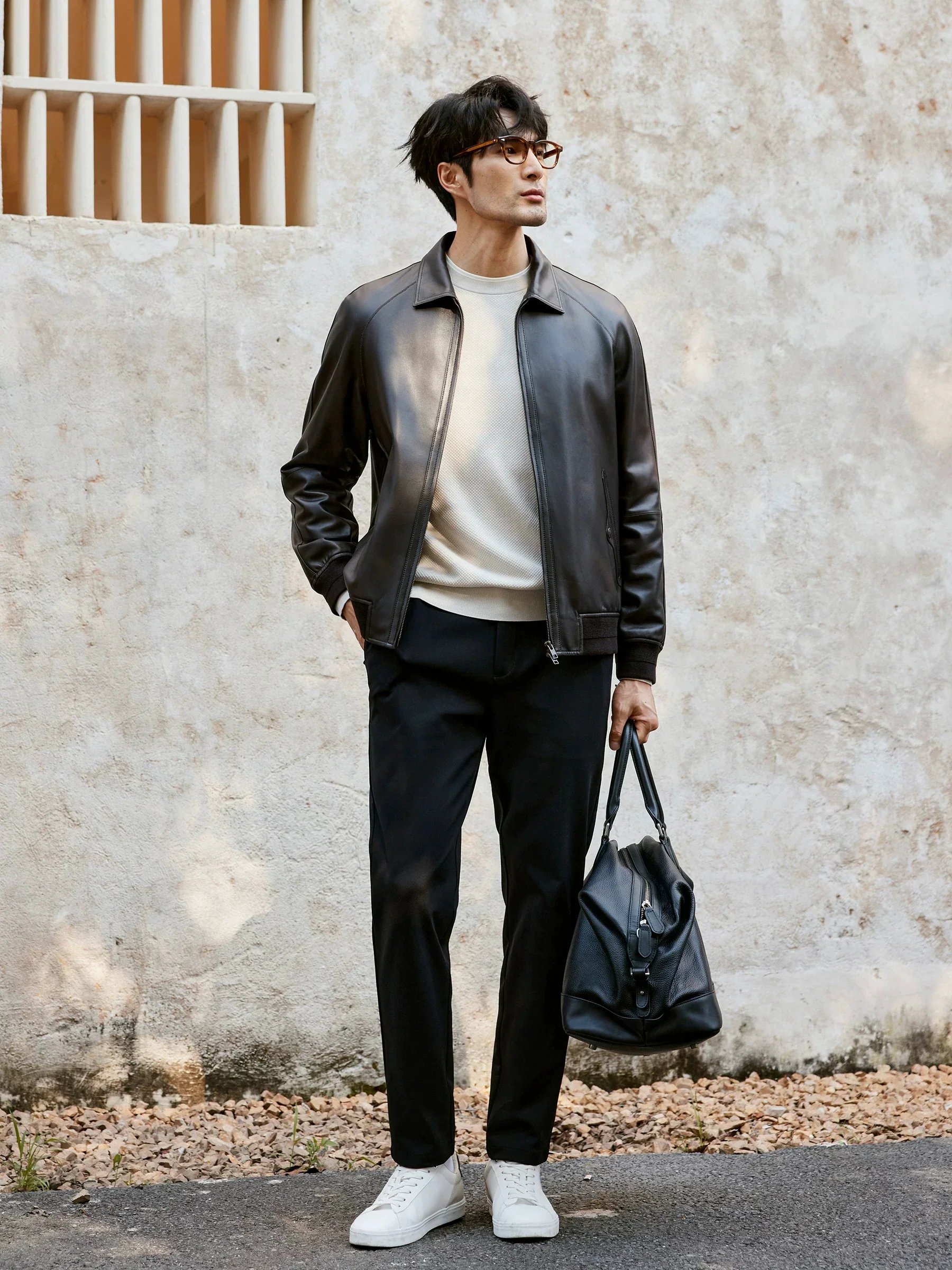 Sheepskin Raglan Zip Jacket