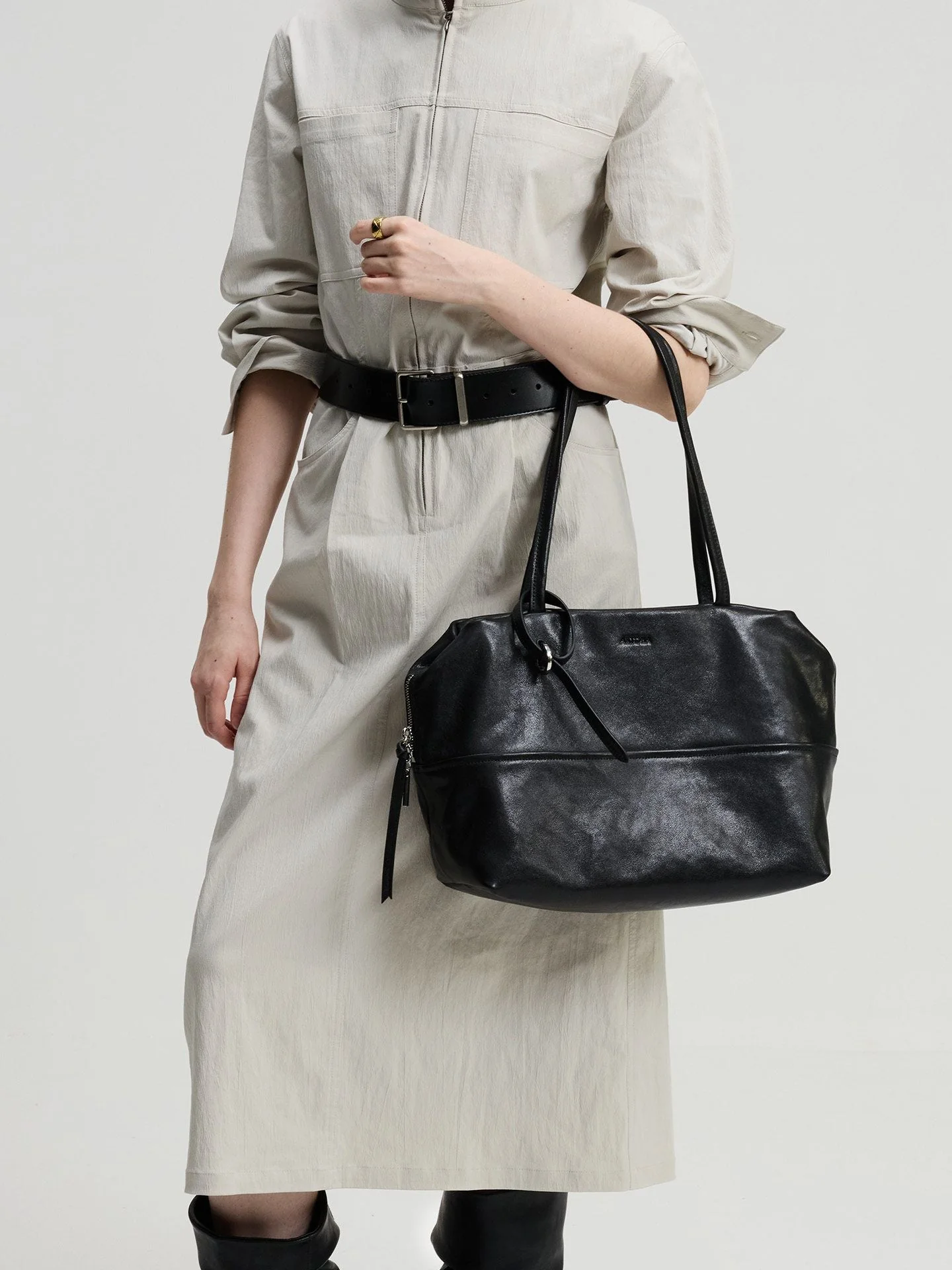 Sheepskin Zip Tote - Image 2